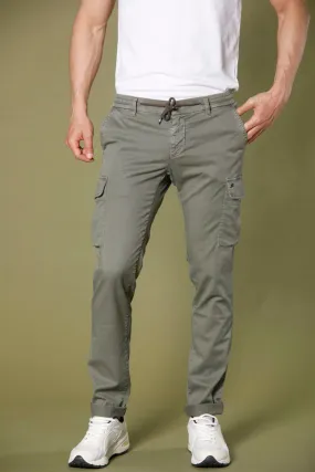 Chile Jogger pantalone cargo uomo in tencel e cotone extra slim