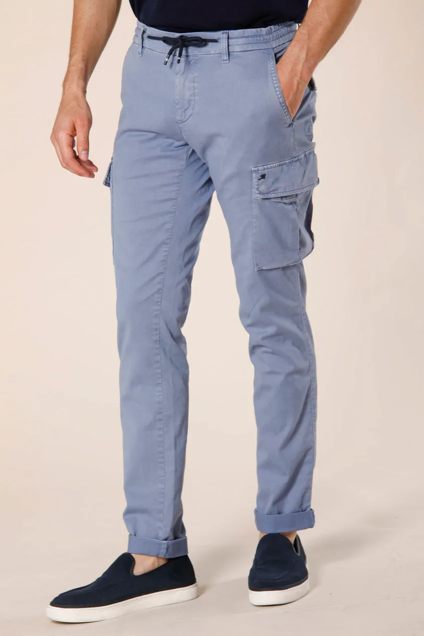 Chile Jogger pantalone cargo uomo in tencel e cotone extra slim