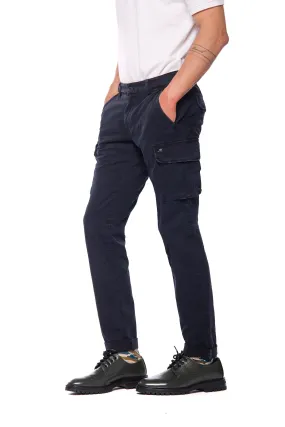 Chile pantalone cargo uomo in gabardina extra slim fit ①