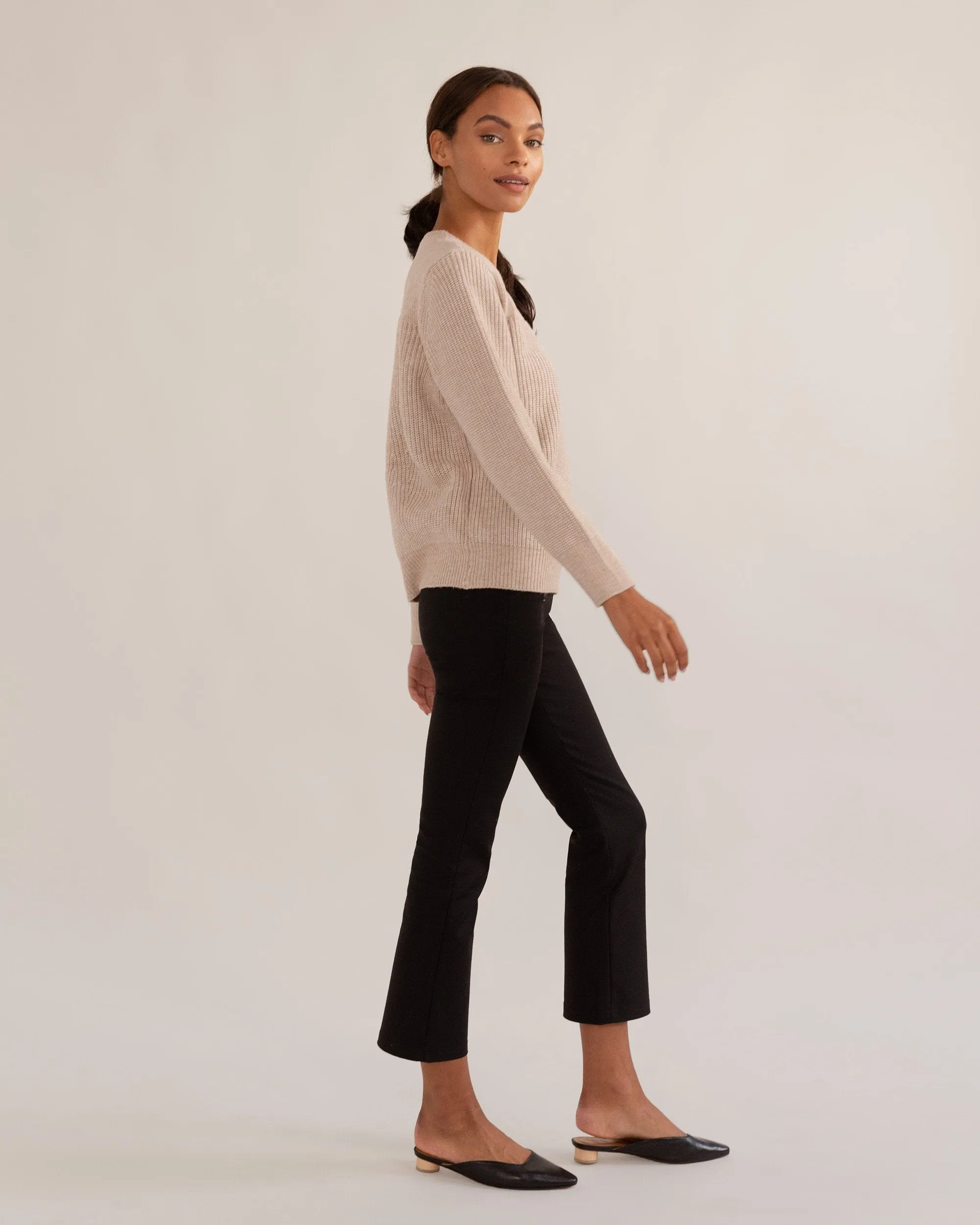 Christine Crop-Kick Ponte Pants