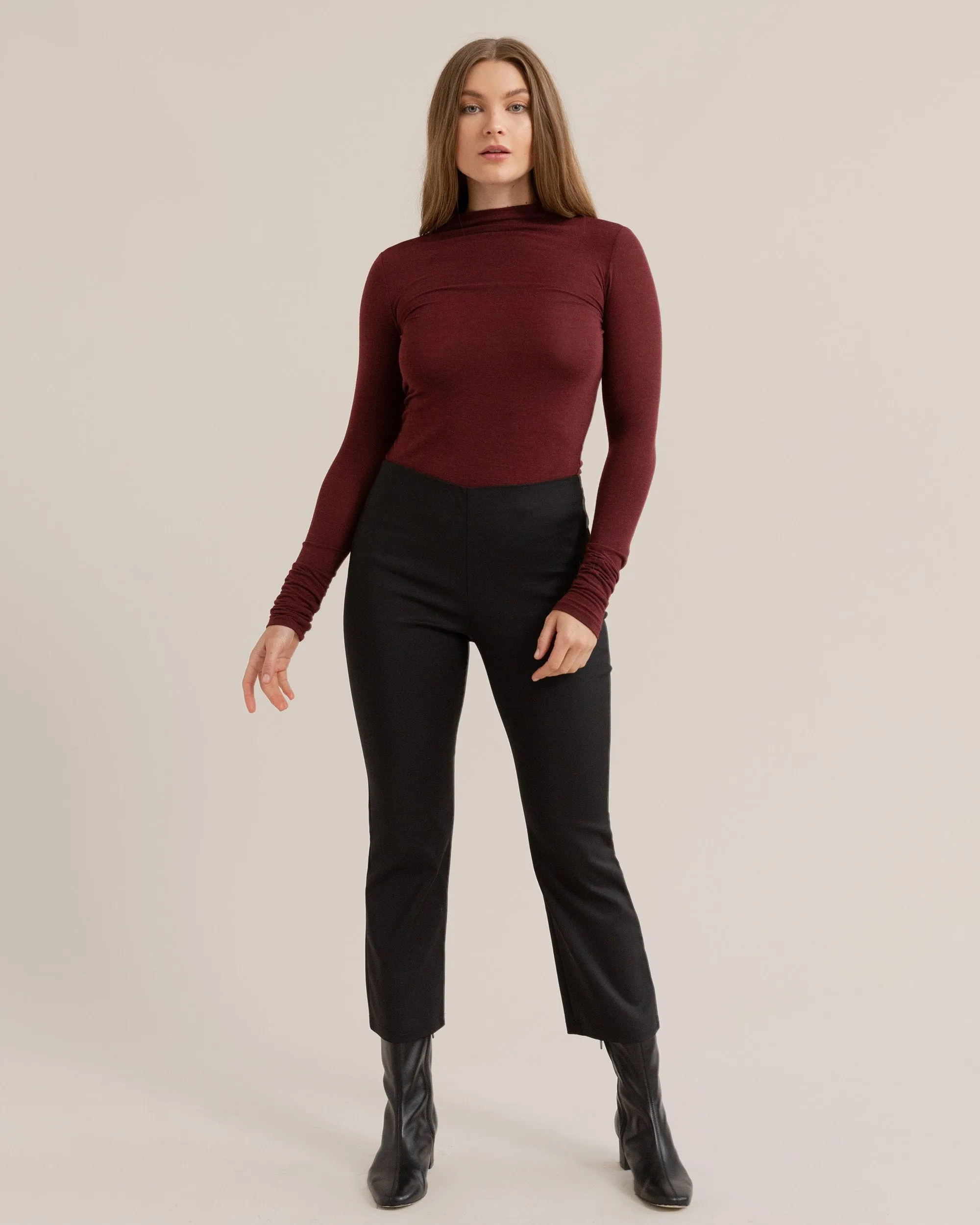 Christine Crop-Kick Ponte Pants