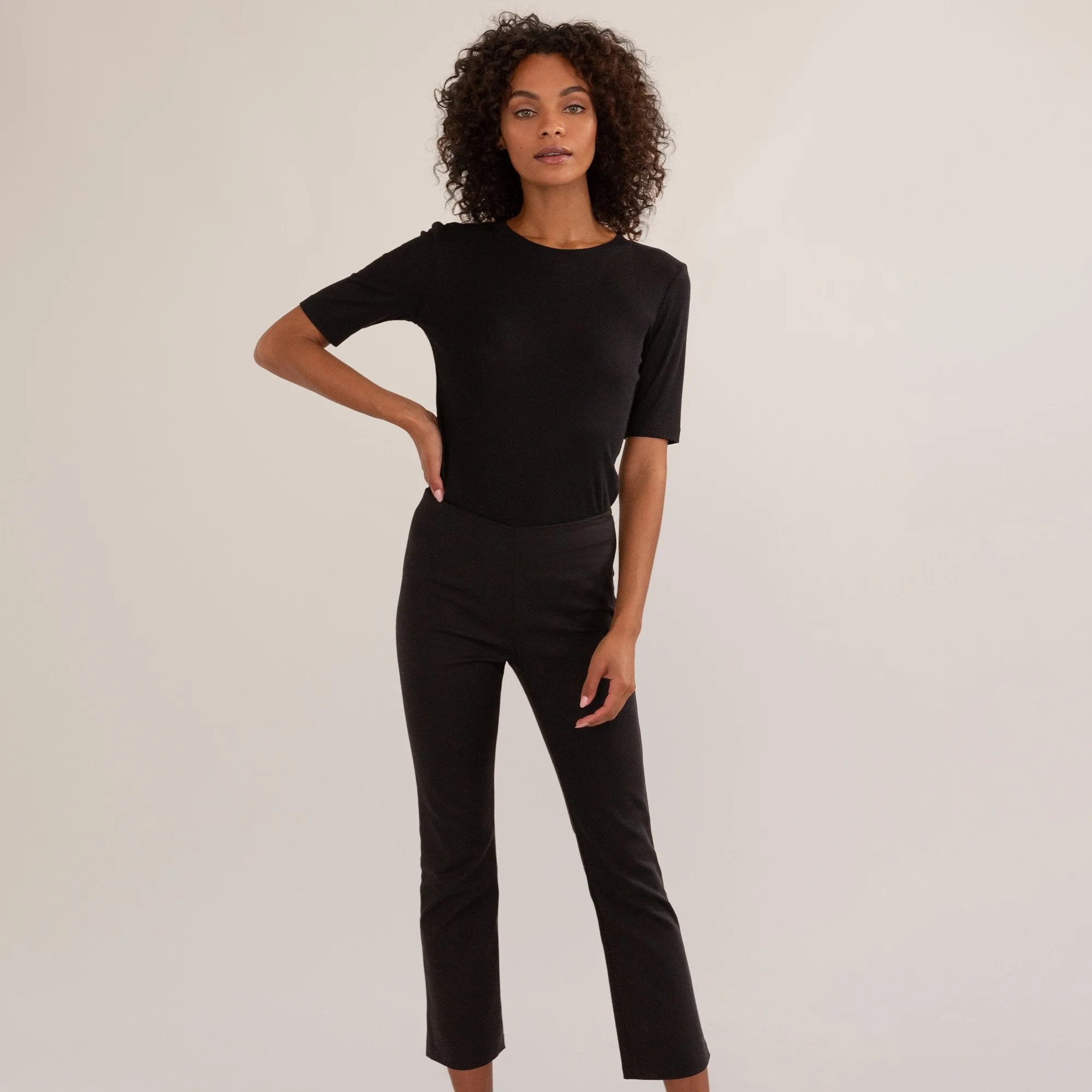 Christine Crop-Kick Ponte Pants