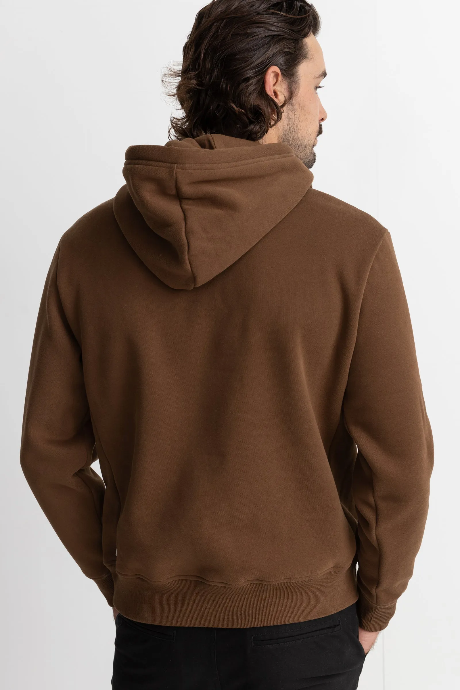 Classic Fleece Hood Chocolate