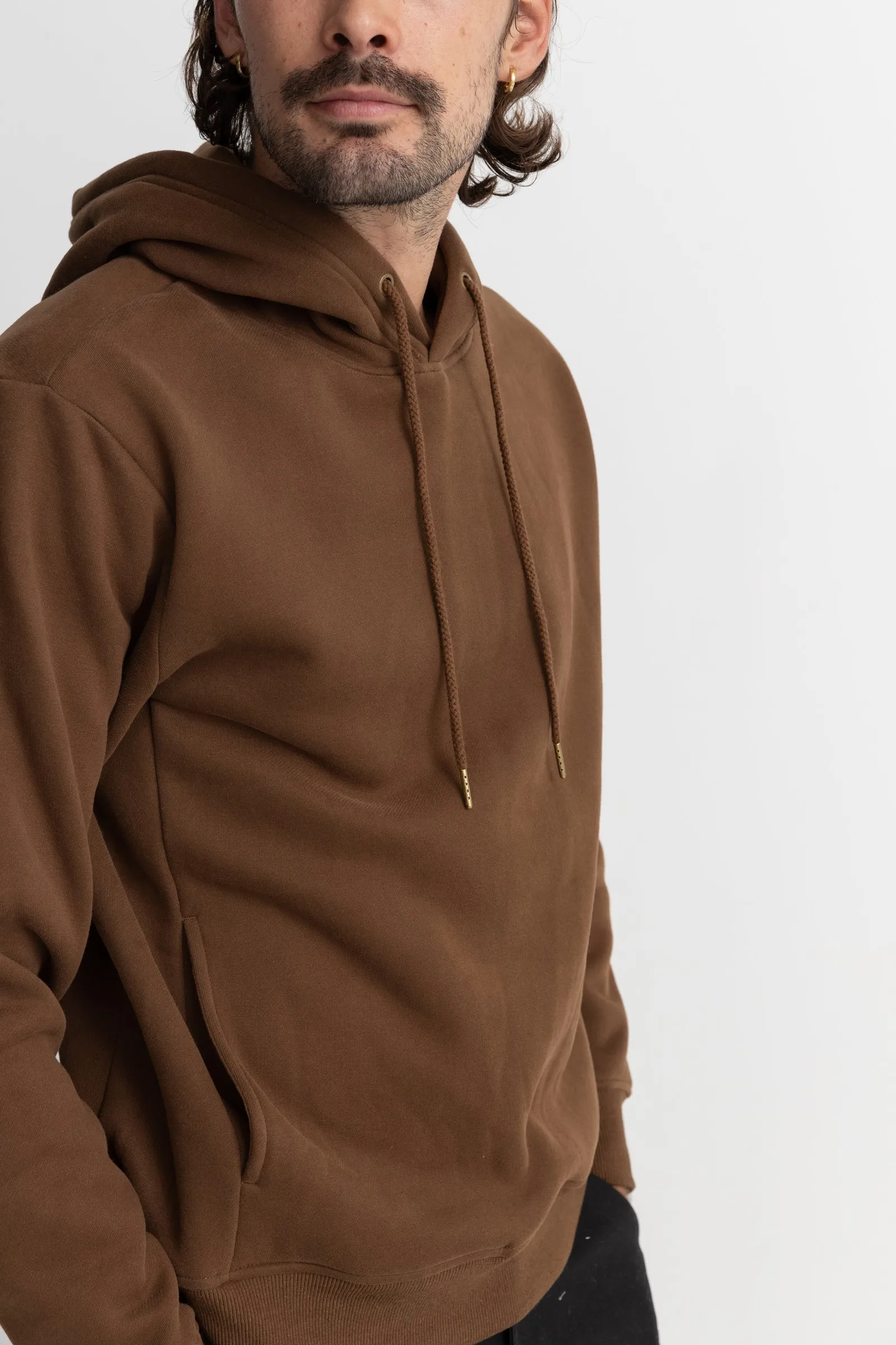 Classic Fleece Hood Chocolate