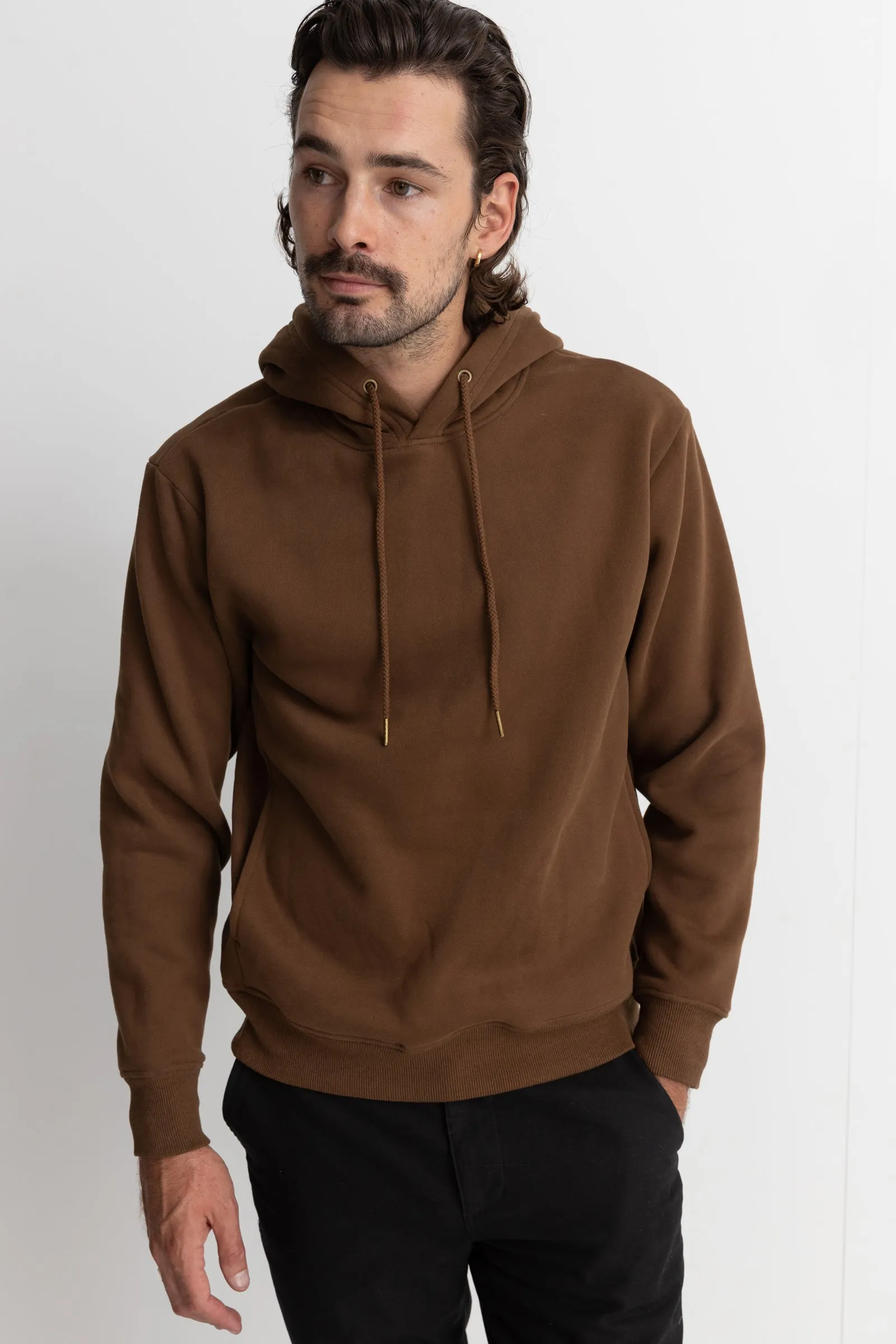 Classic Fleece Hood Chocolate