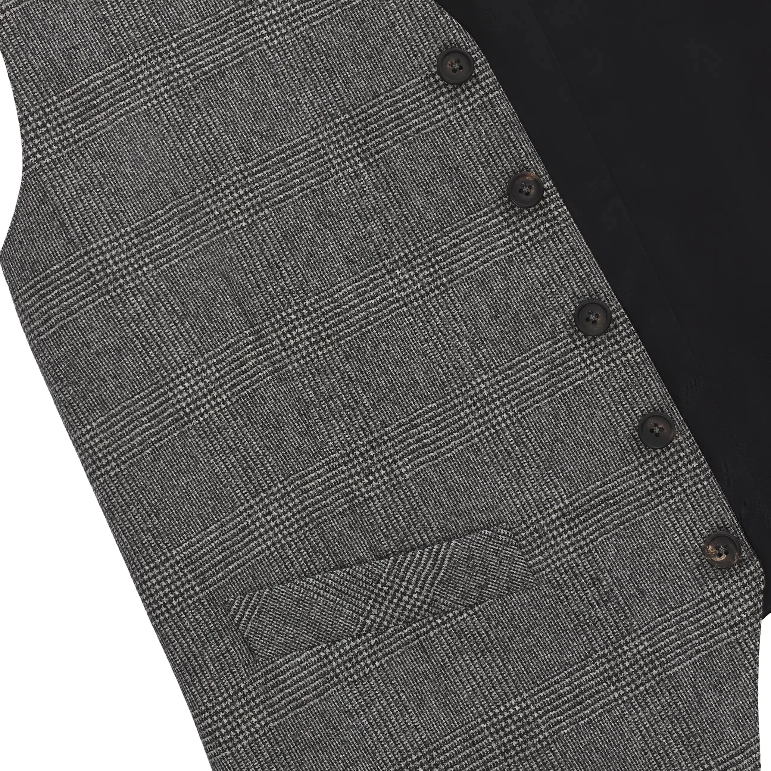 Classic Wool and Cashmere Waistcoat in Grey