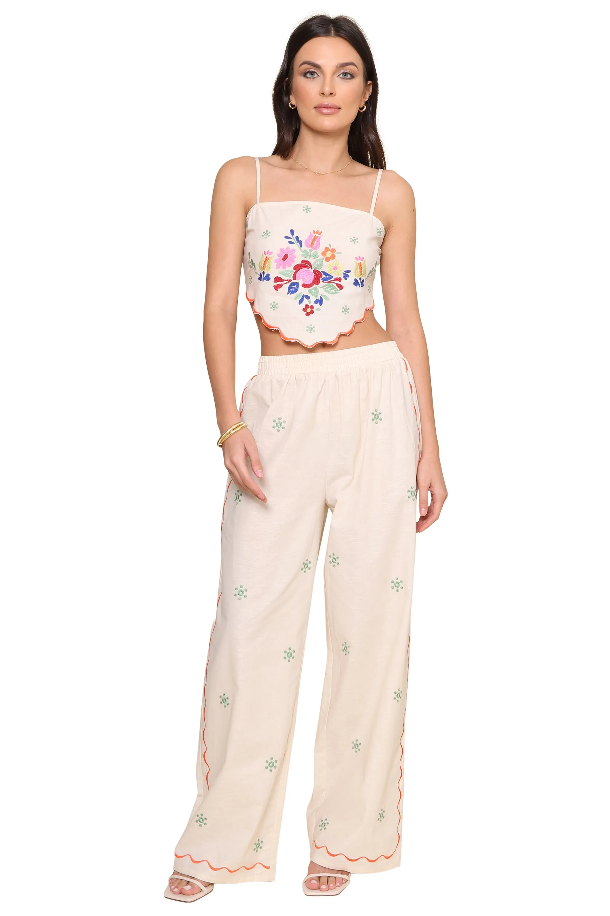 Cleo Scarf Top And Pants Set