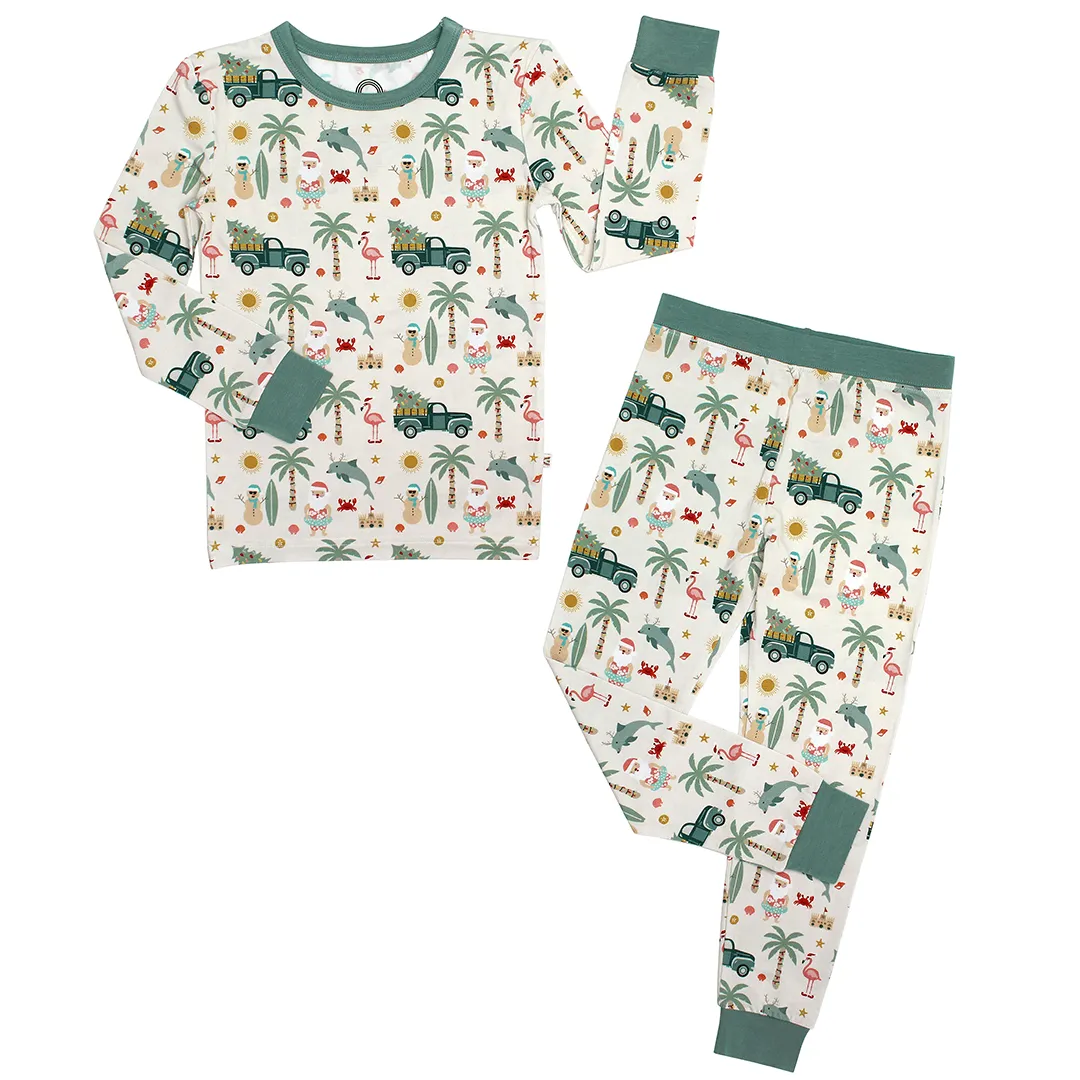 Coastal Christmas Kids Bamboo Pajama