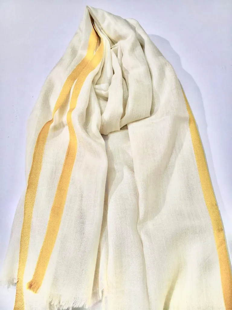 Colour Outline Cashmere Pashmina Shawl