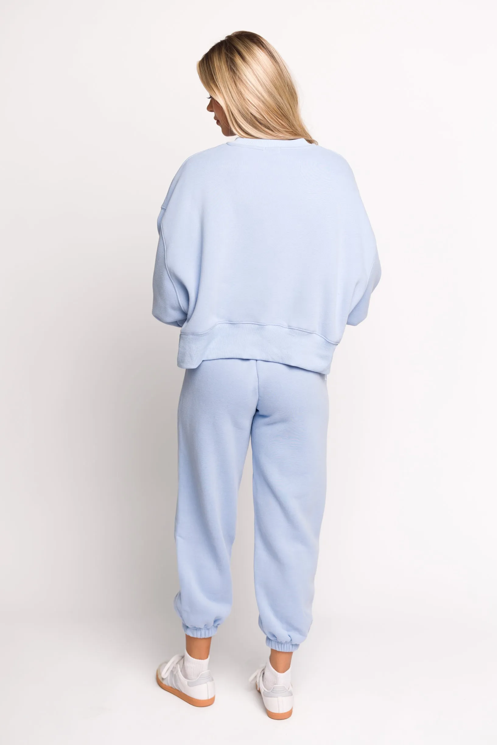 Comfy Cozy Sweatshirt and Sweatpants Set in Baby Blue