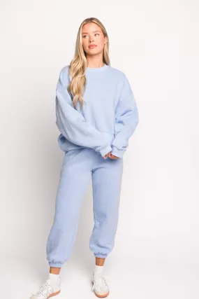 Comfy Cozy Sweatshirt and Sweatpants Set in Baby Blue