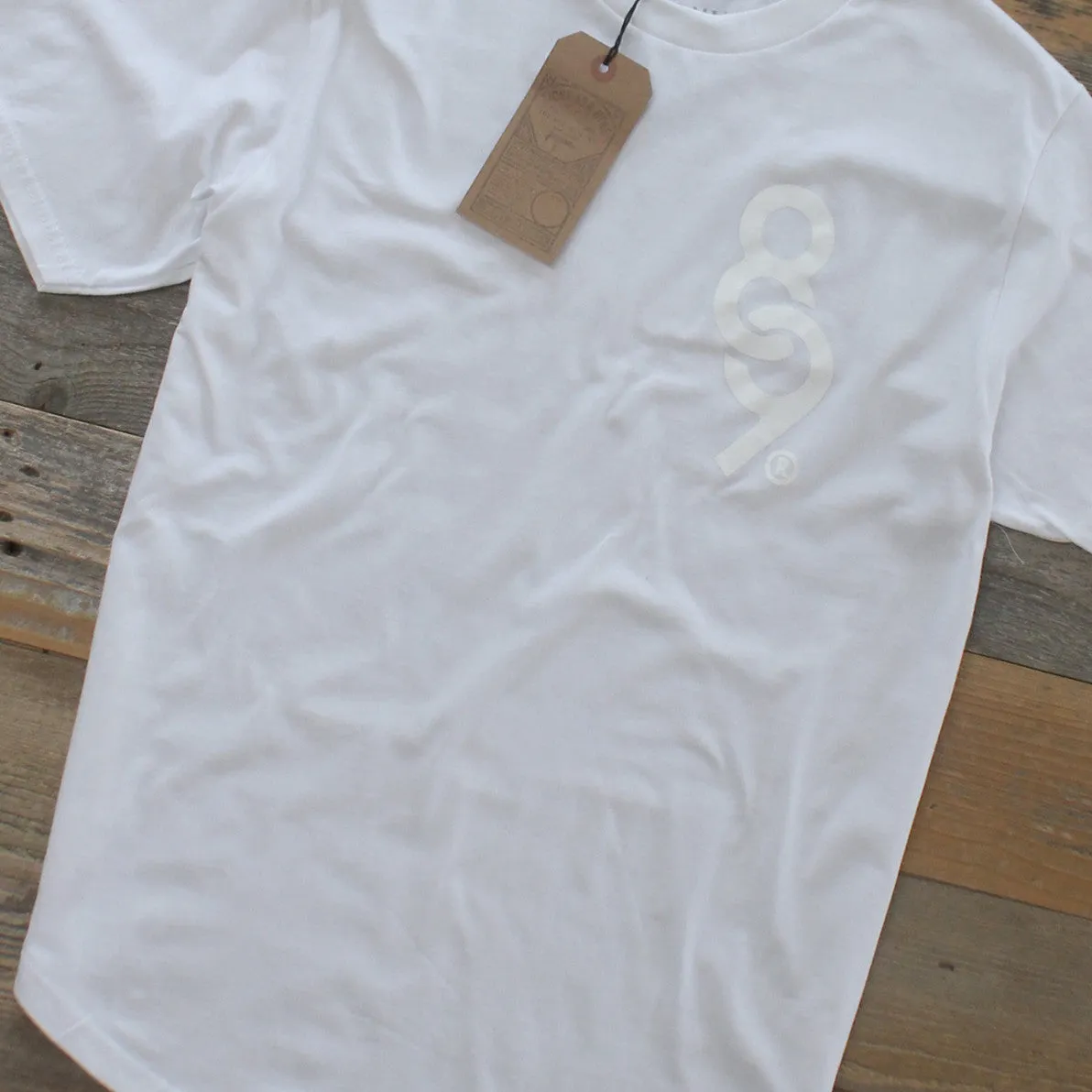 Curved Hem Keys Shirt White Out