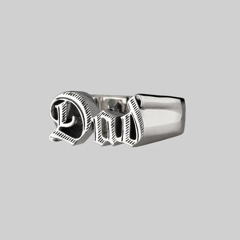 Dad Word Ring - Silver