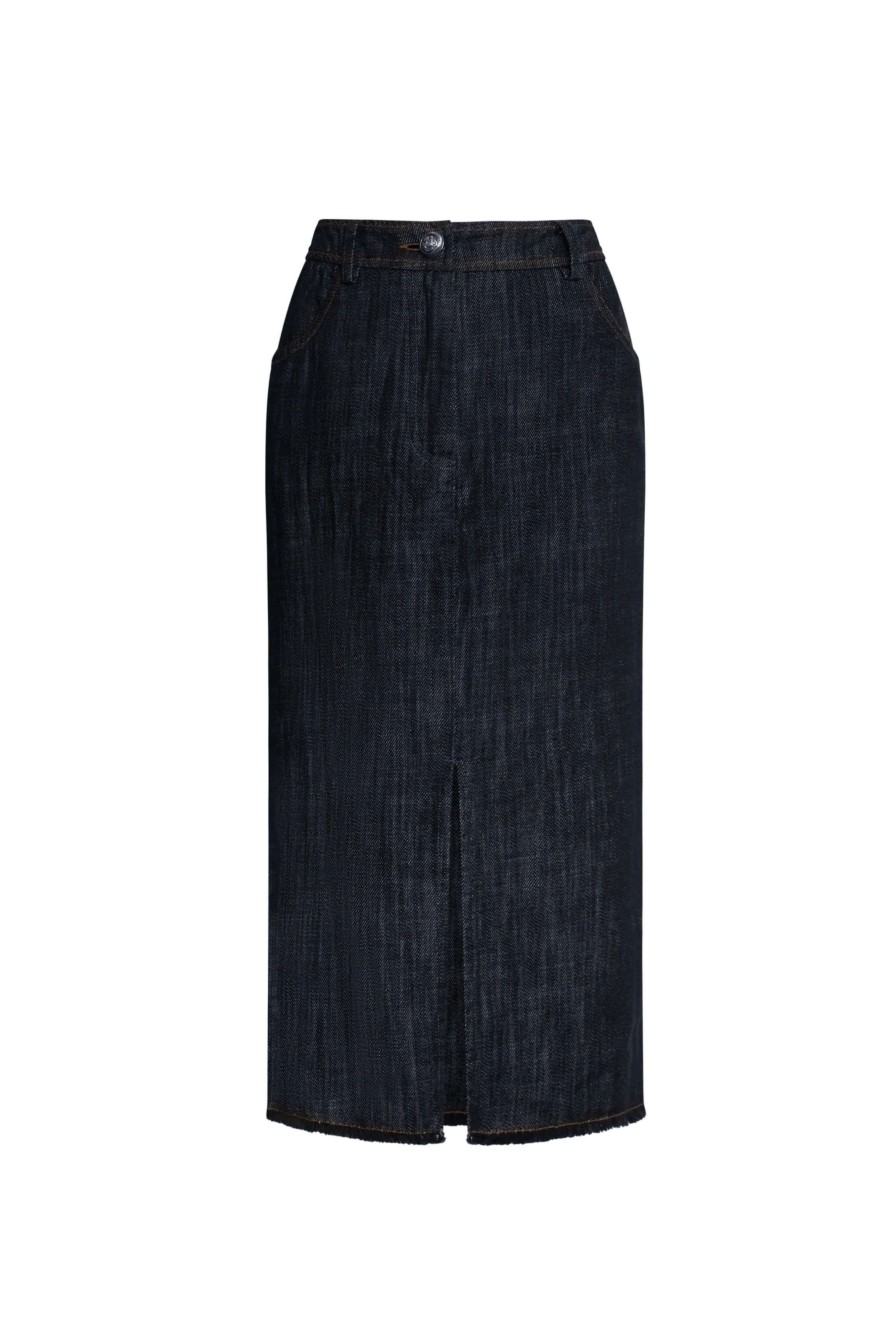 Dark Jean Tailored Skirt