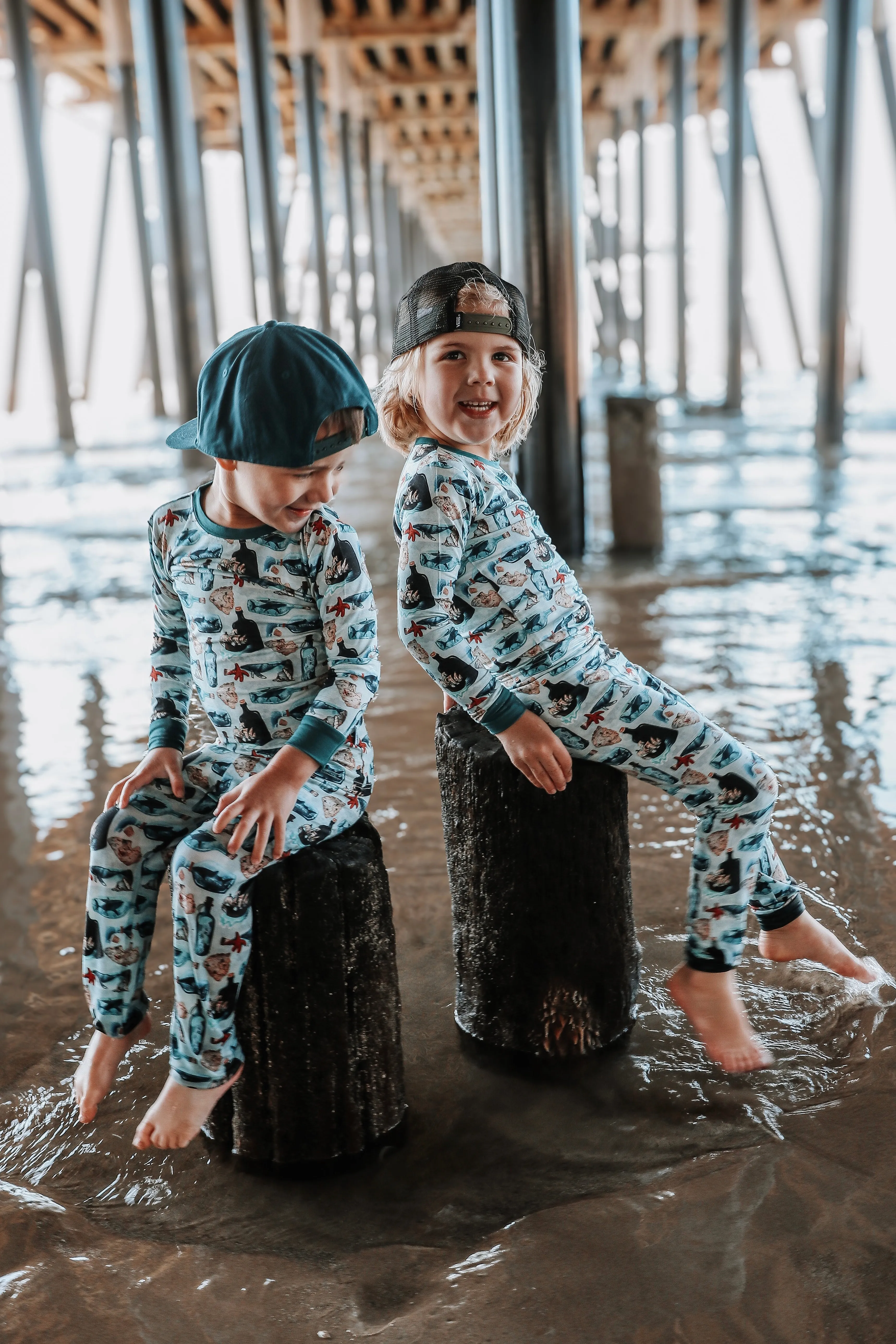 Deep Blue 2 Piece Pajama Set