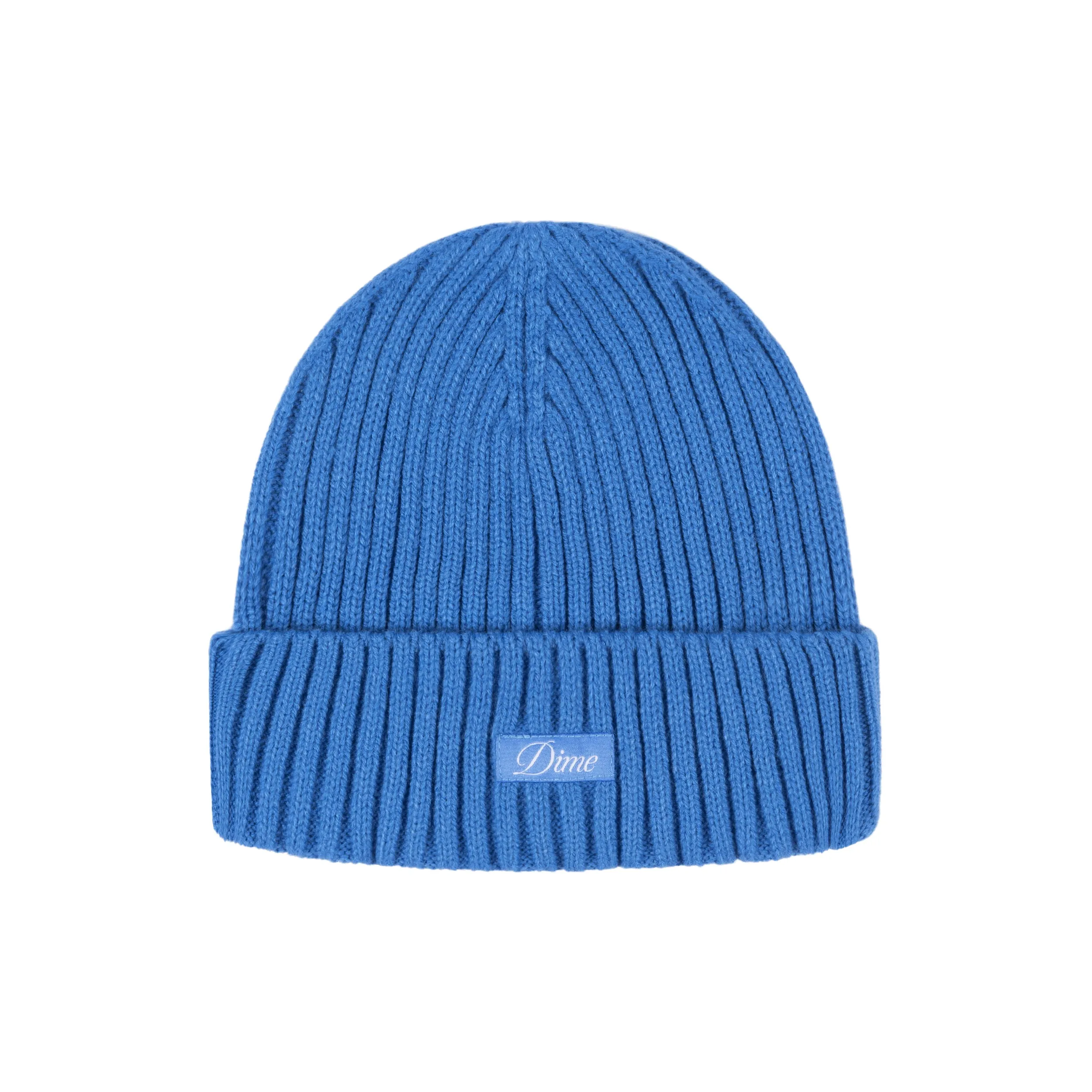 Dime Cursive Fold Beanie - Sky Blue