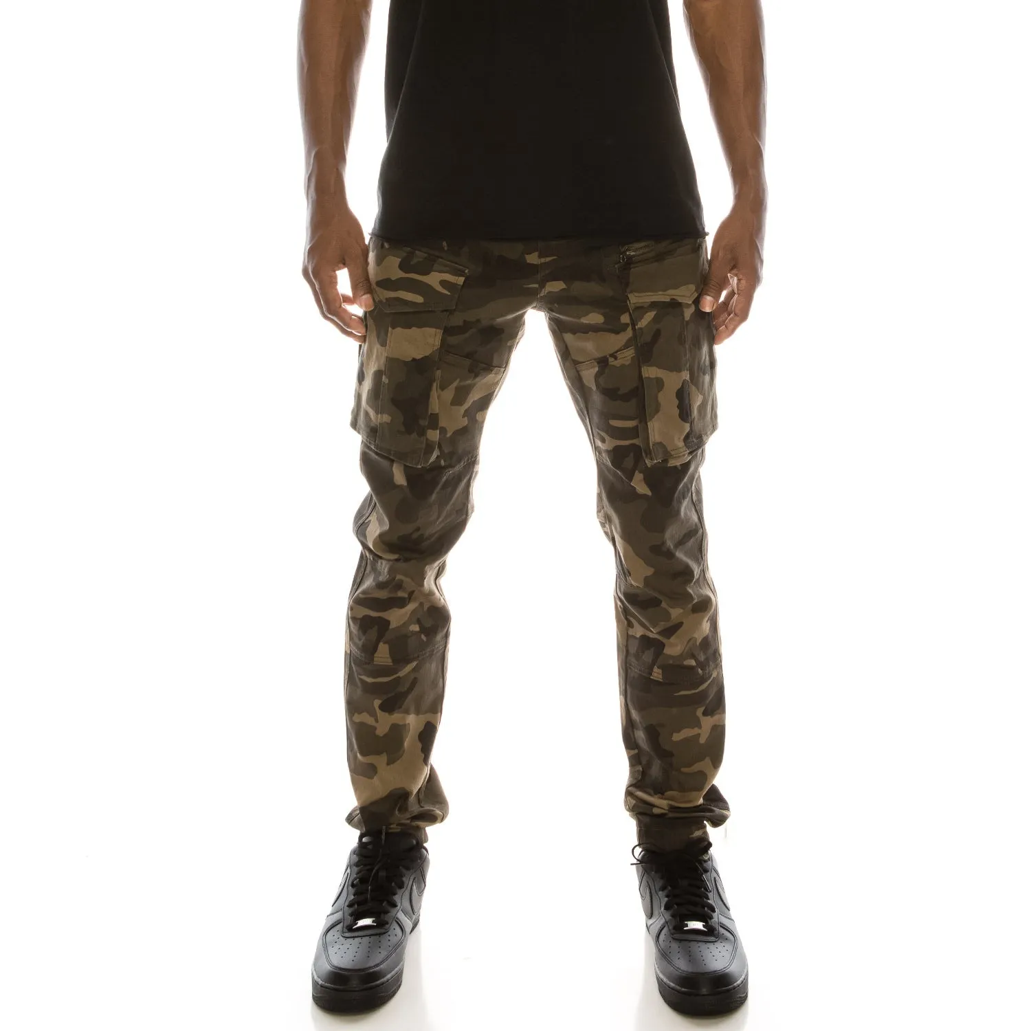 DL1291 Big Cargo Zipper Color Pants (Open Pack)