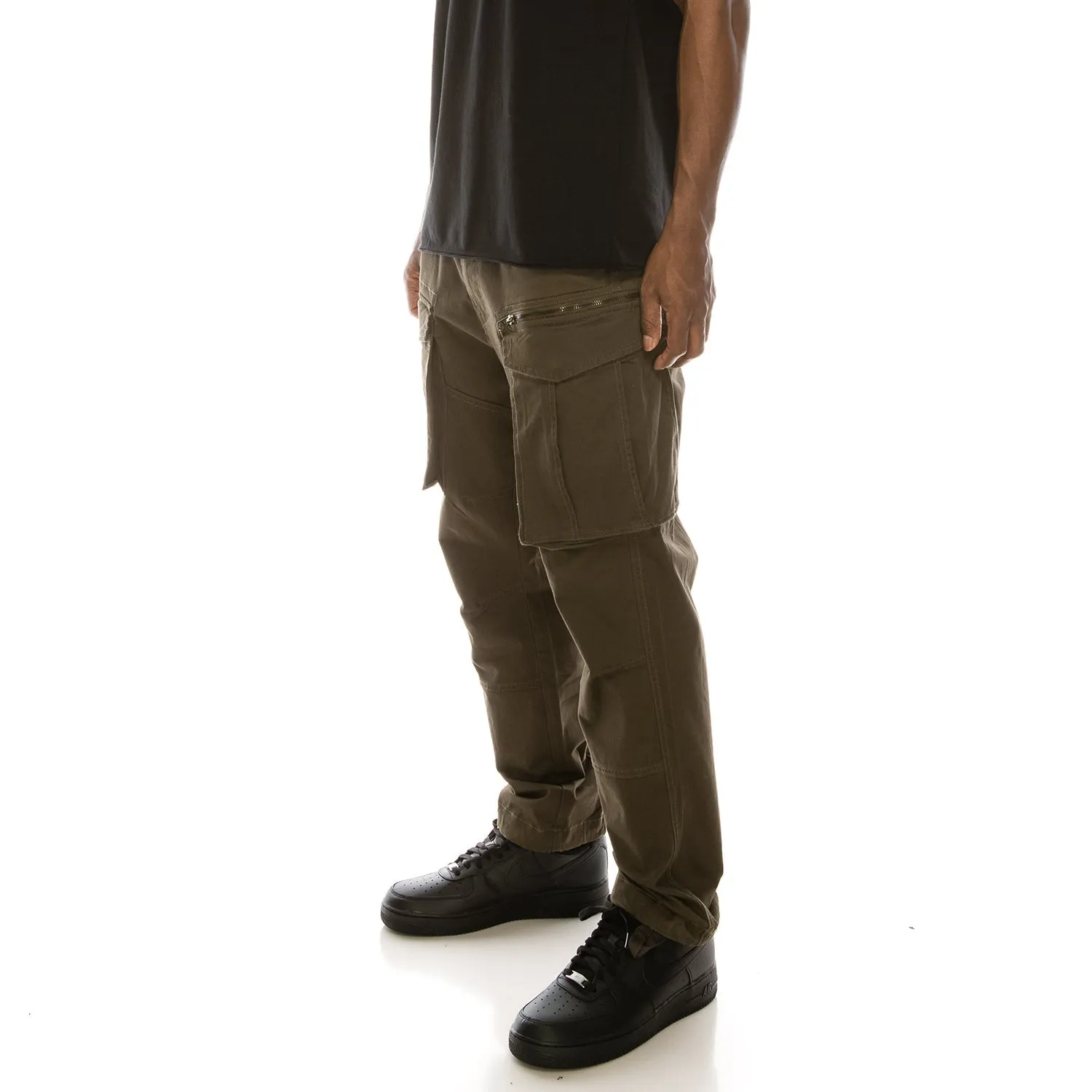 DL1291 Big Cargo Zipper Color Pants (Open Pack)