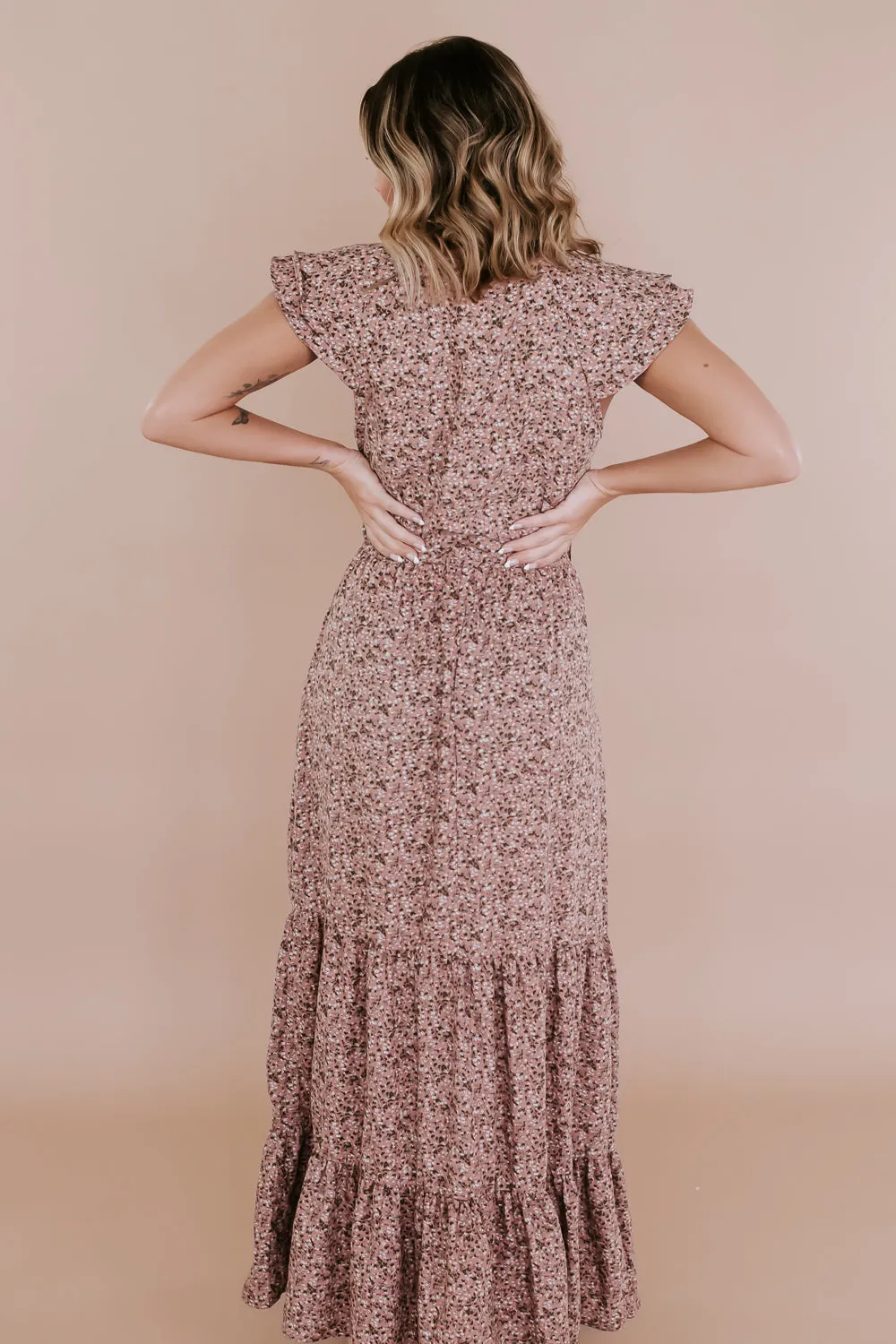 ECB Exclusive: Melody Floral Maxi Dress, Mauve