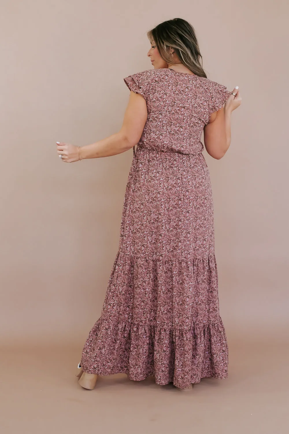 ECB Exclusive: Melody Floral Maxi Dress, Mauve