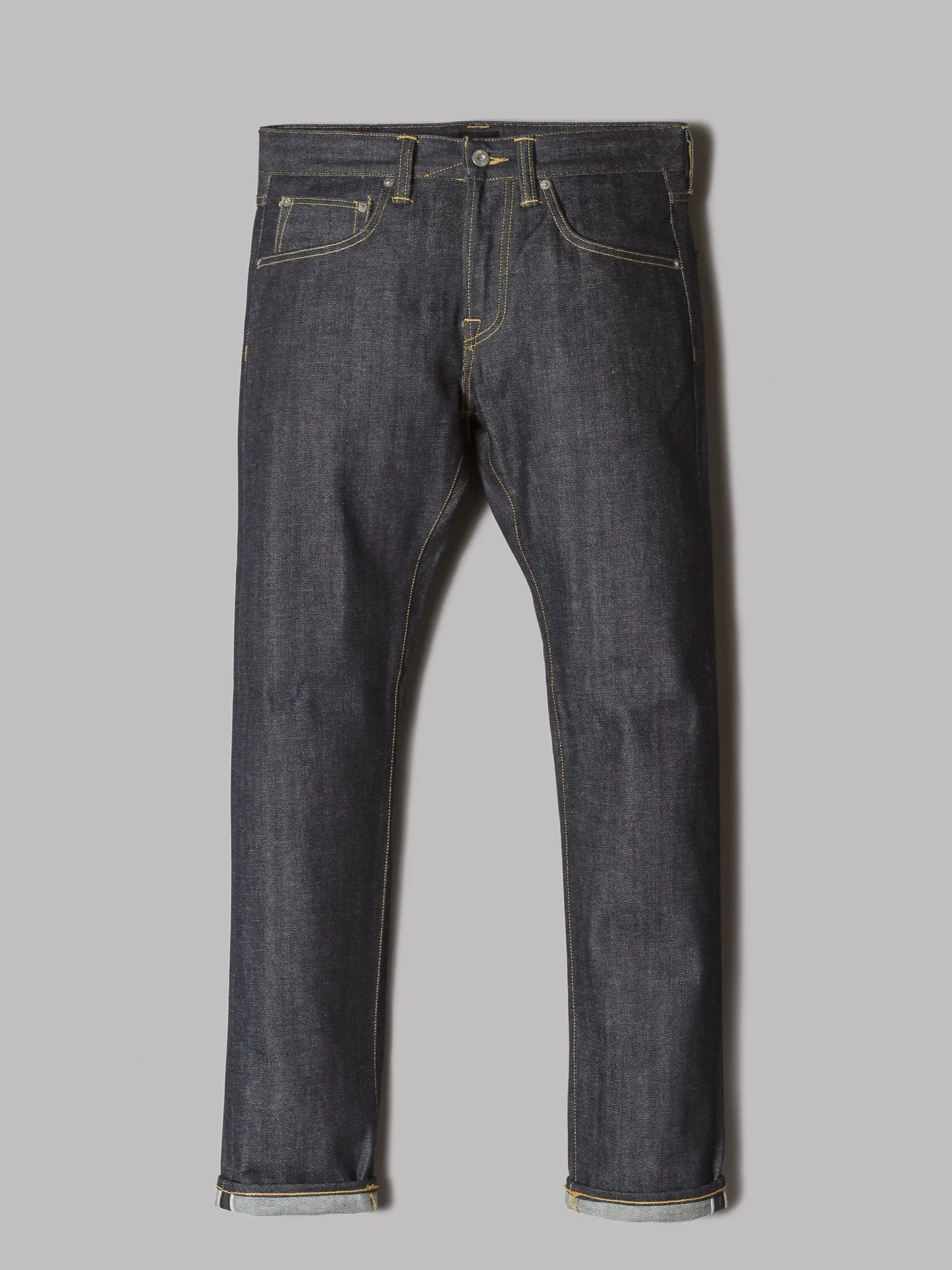 Edwin ED-55 Relaxed Tapered Jeans (Dry 14Oz Red Selvage Denim Blue Unwashed)