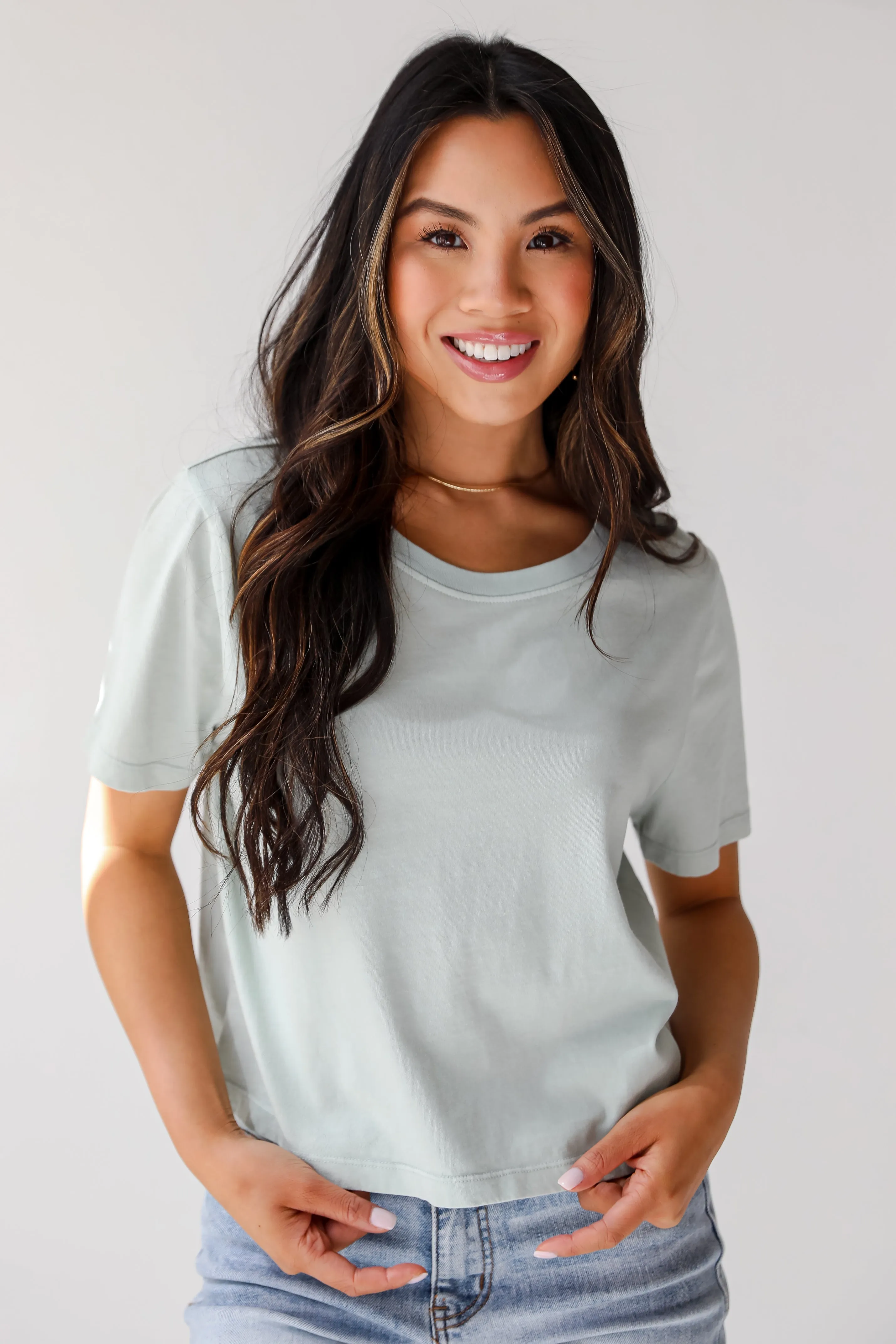 Ellie Everyday Cropped Tee - DU DEAL