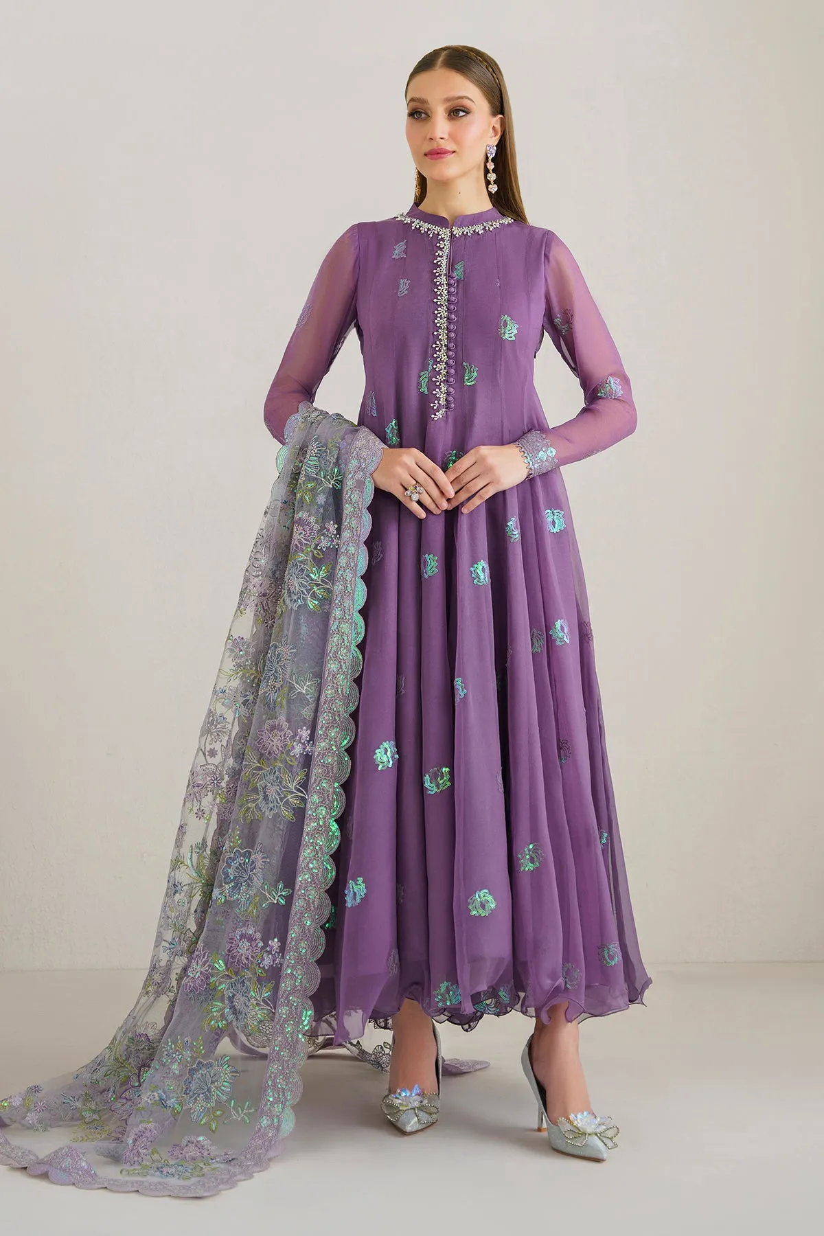 EMBROIDERED CHIFFON PR-899