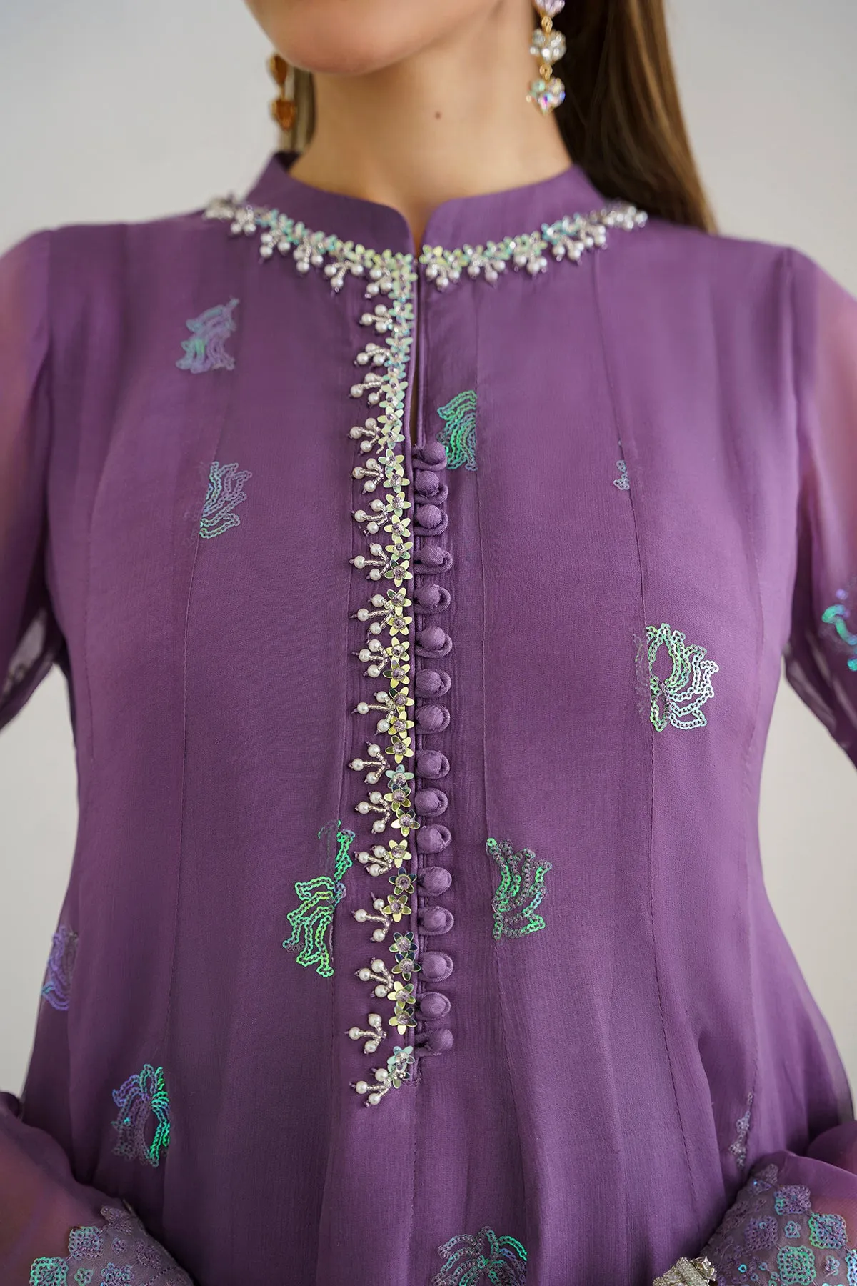 EMBROIDERED CHIFFON PR-899