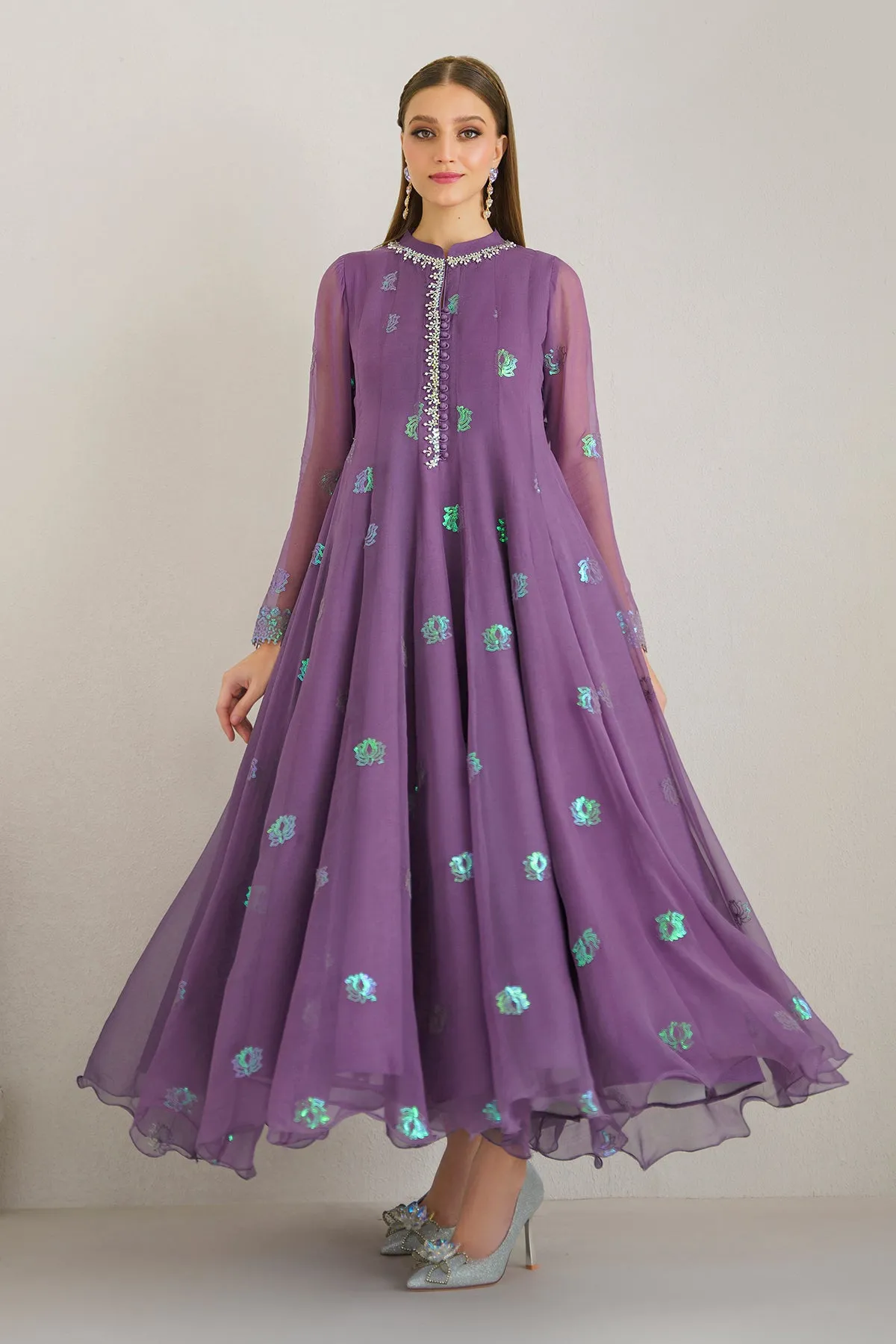 EMBROIDERED CHIFFON PR-899