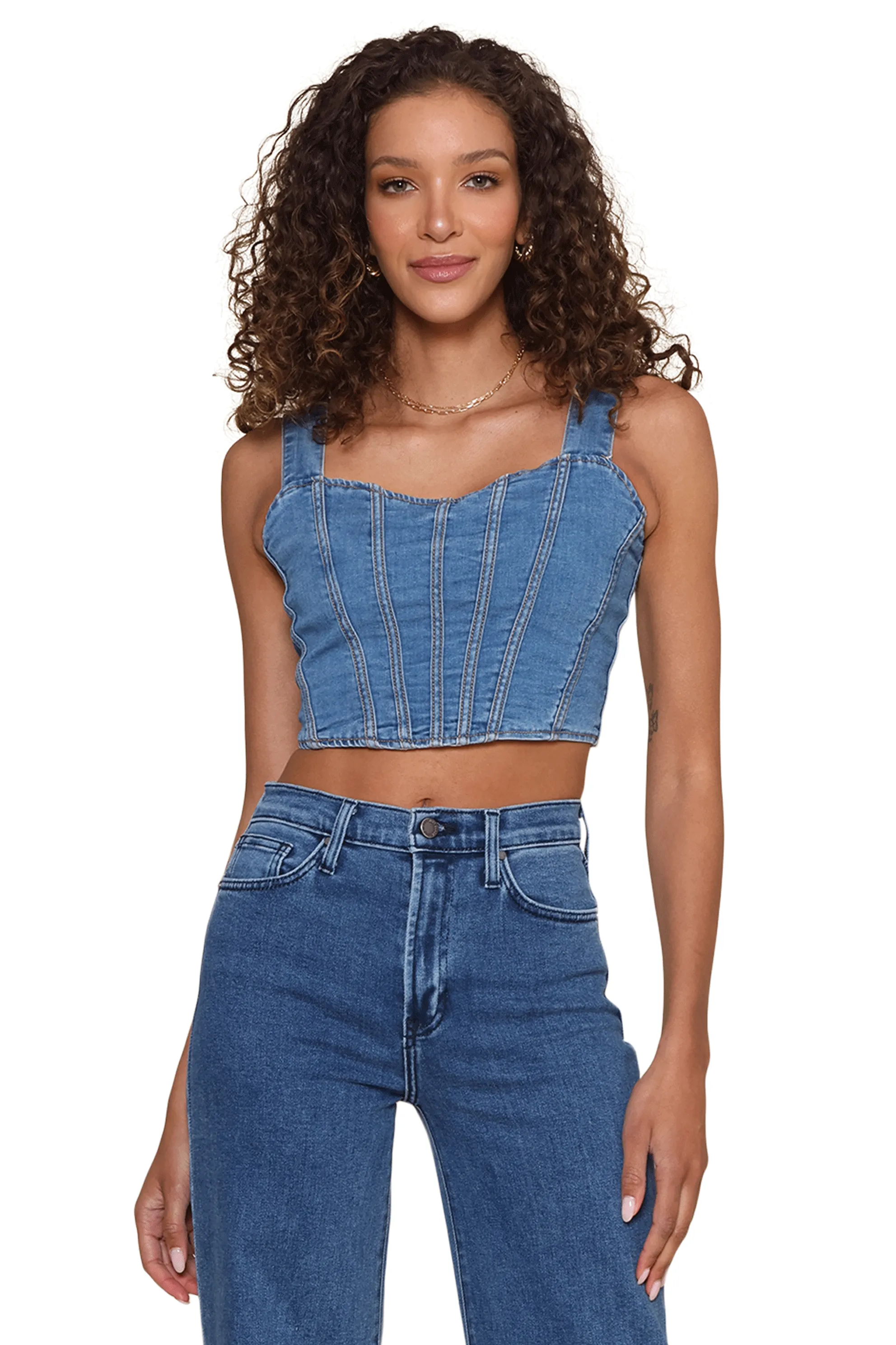 Emmert Denim Corset Top