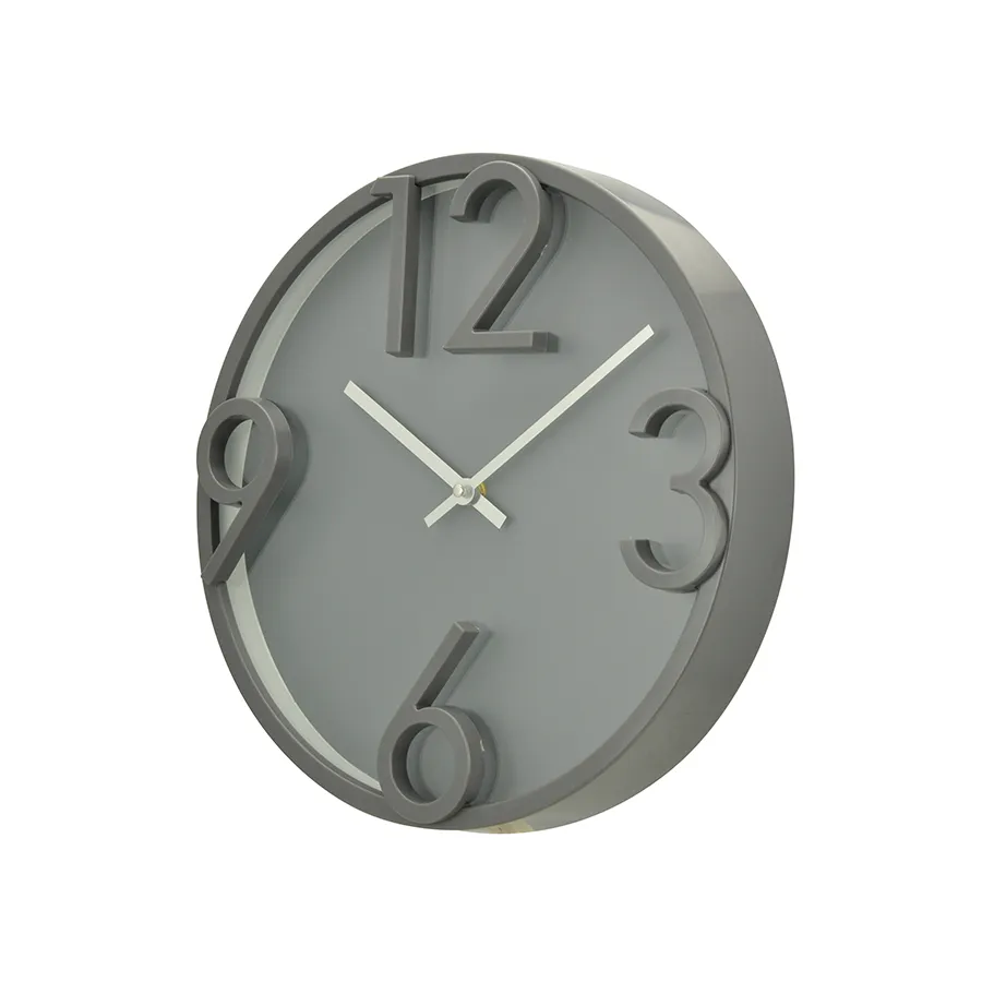 Emmie Gray Plastic Clock 30cm