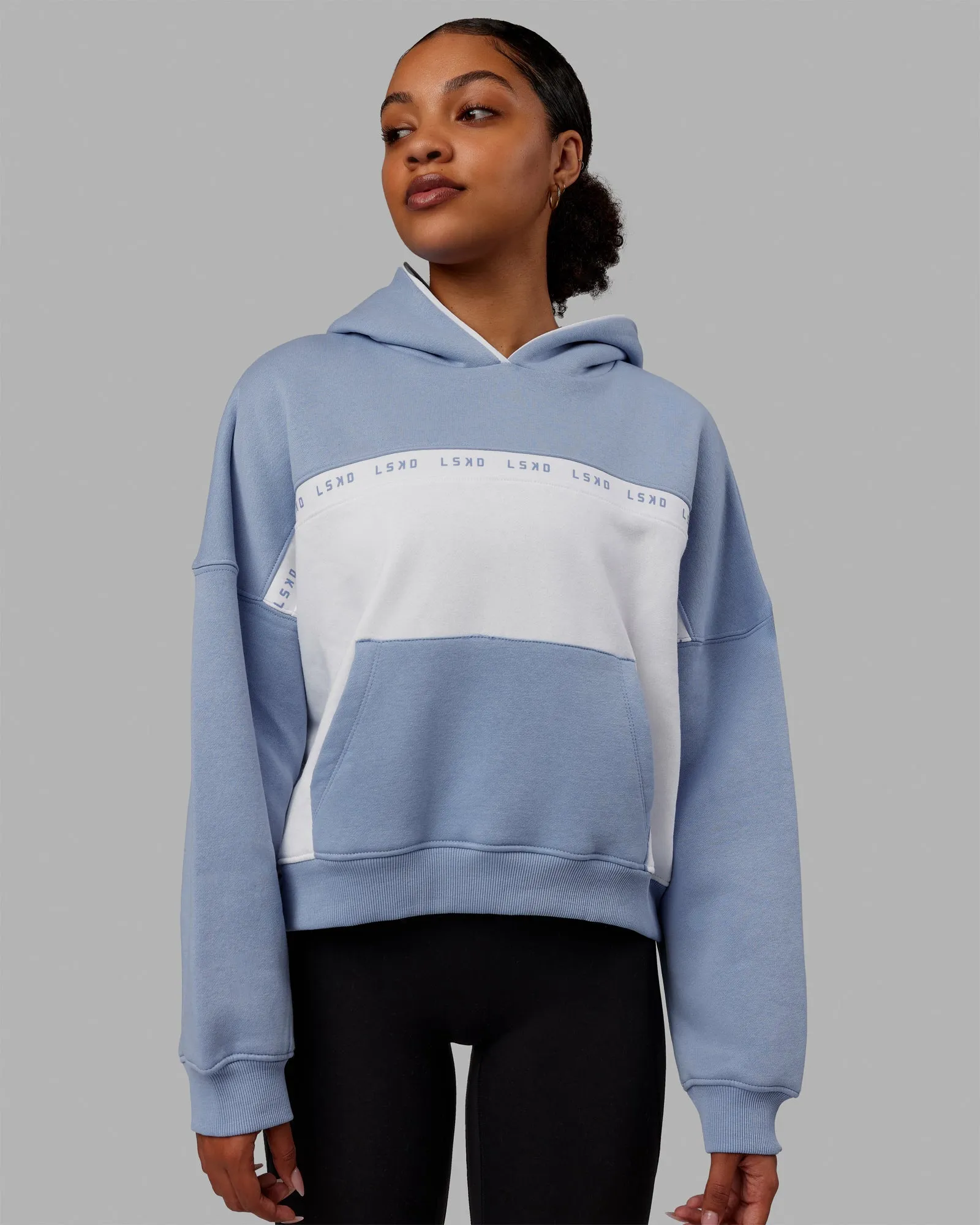 Extend Hoodie - Arctic Blue-White