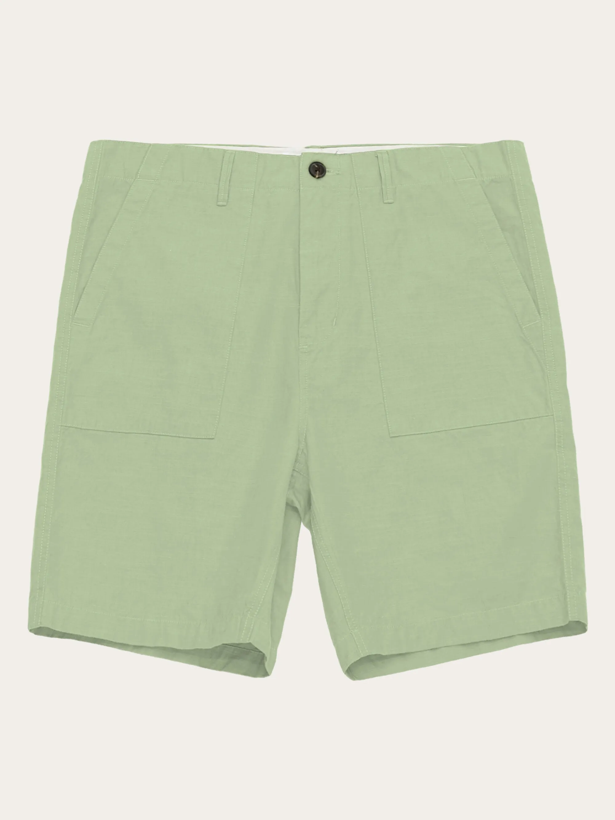 FLINT wide slub yarn shorts - GOTS/Vegan - Shale Green