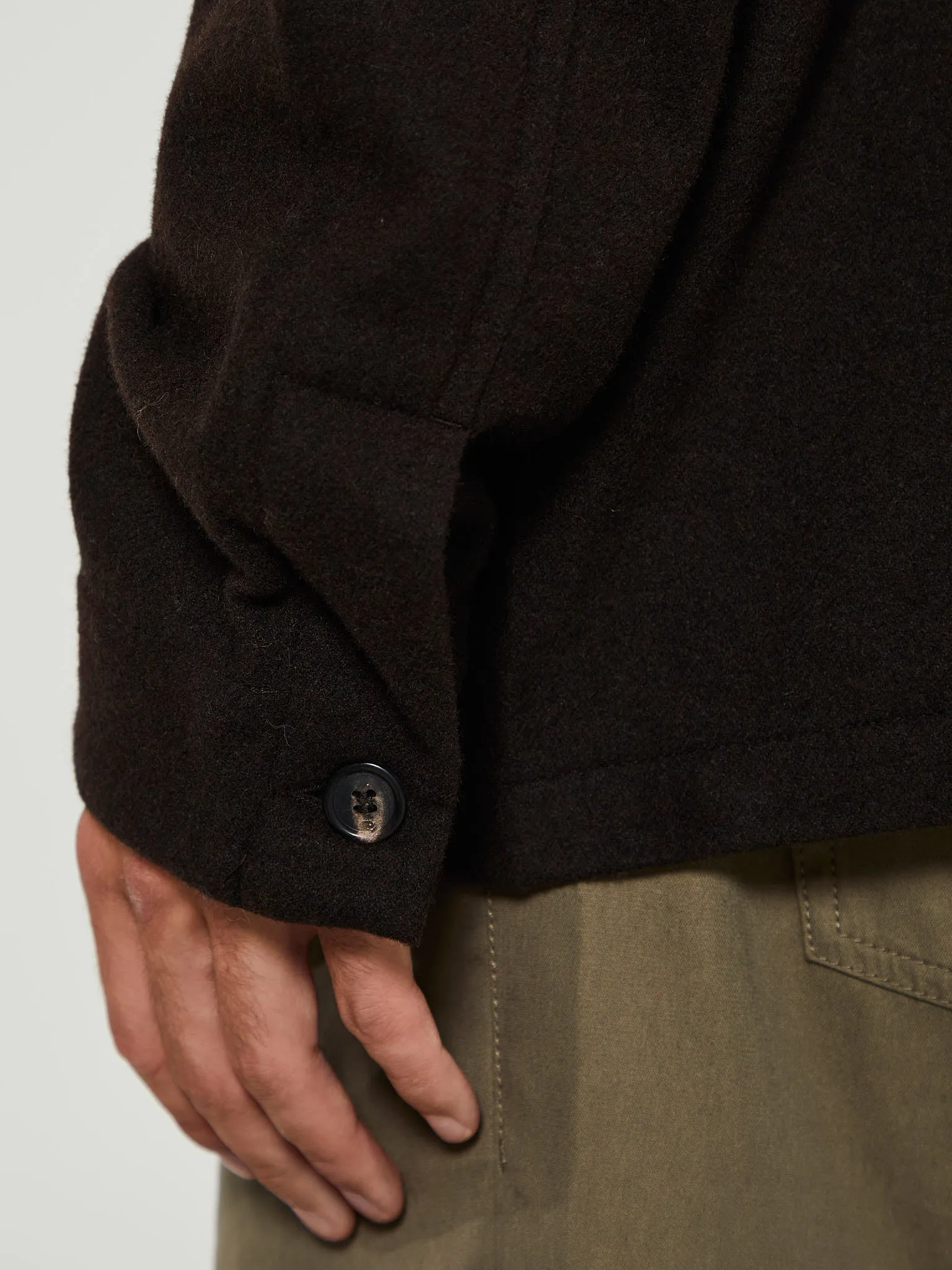 Folke Wool Overshirt in Espresso