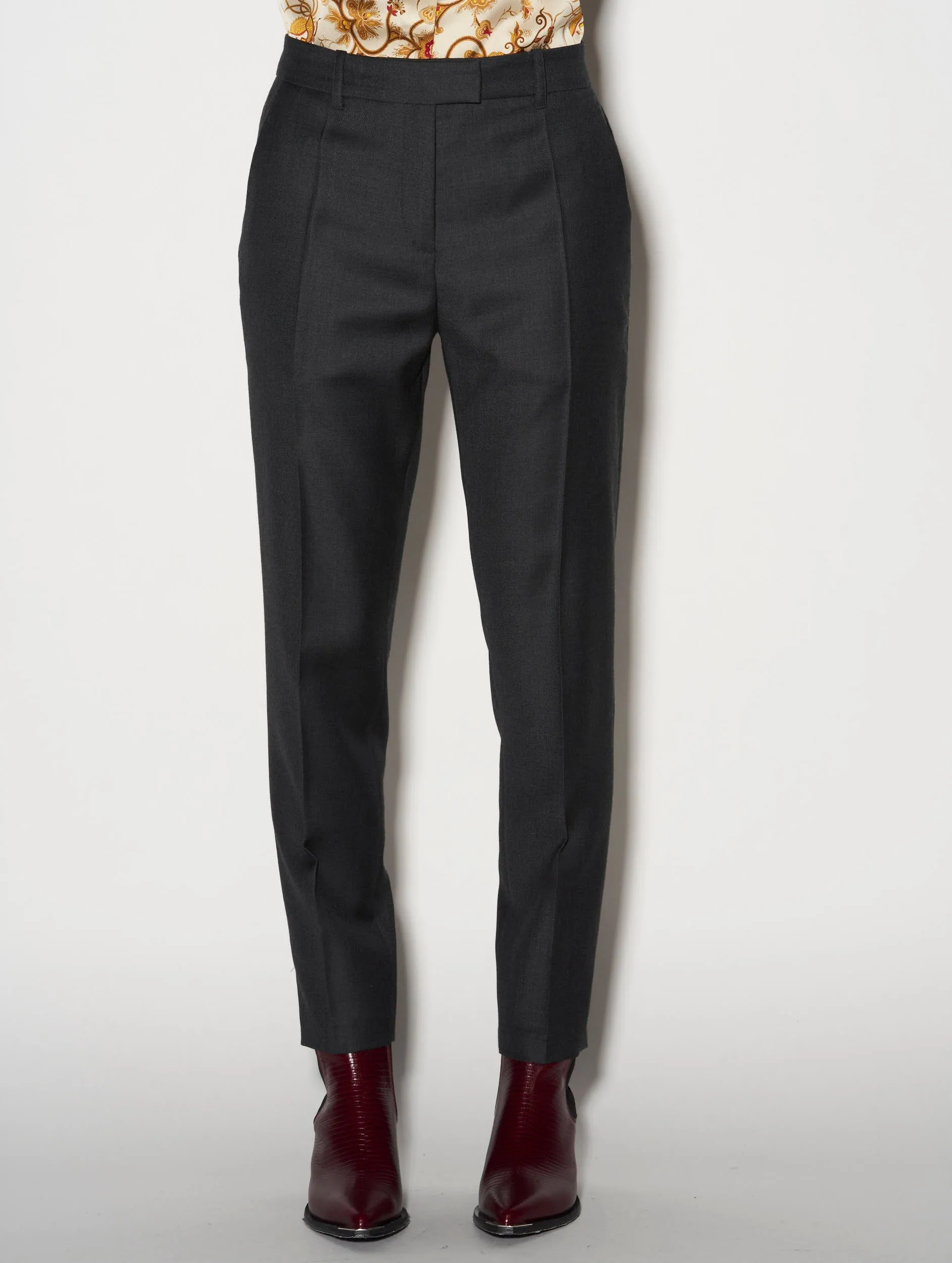 Grey cashmere wool Roxy suit trousers