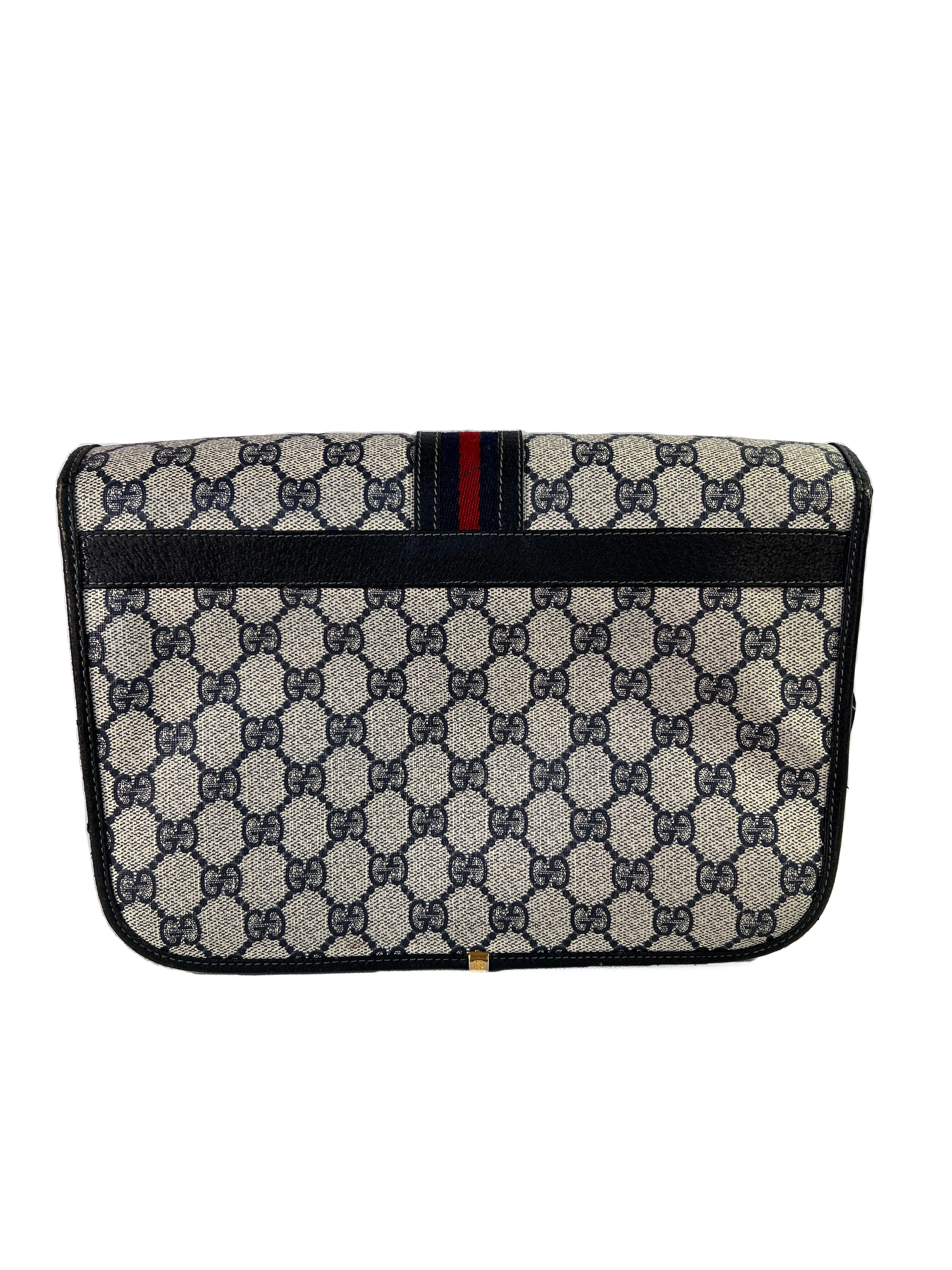 Gucci vintage blue monogram crossbody