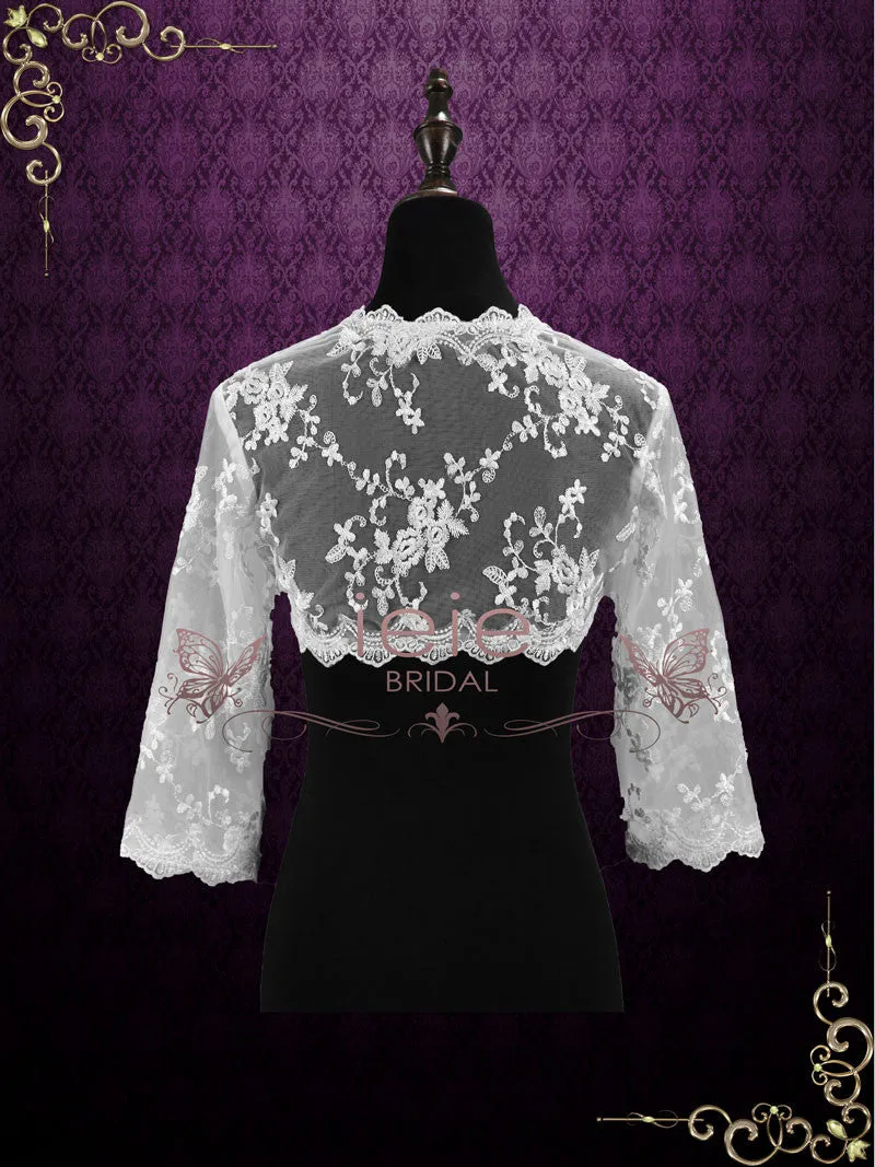 Half Sleeves Lace Bolero Jacket | SG1004