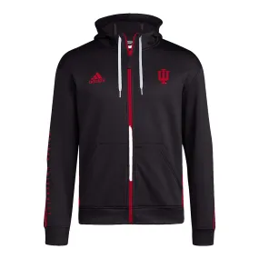 Indiana Hoosiers Adidas Sideline Full Zip Black Jacket