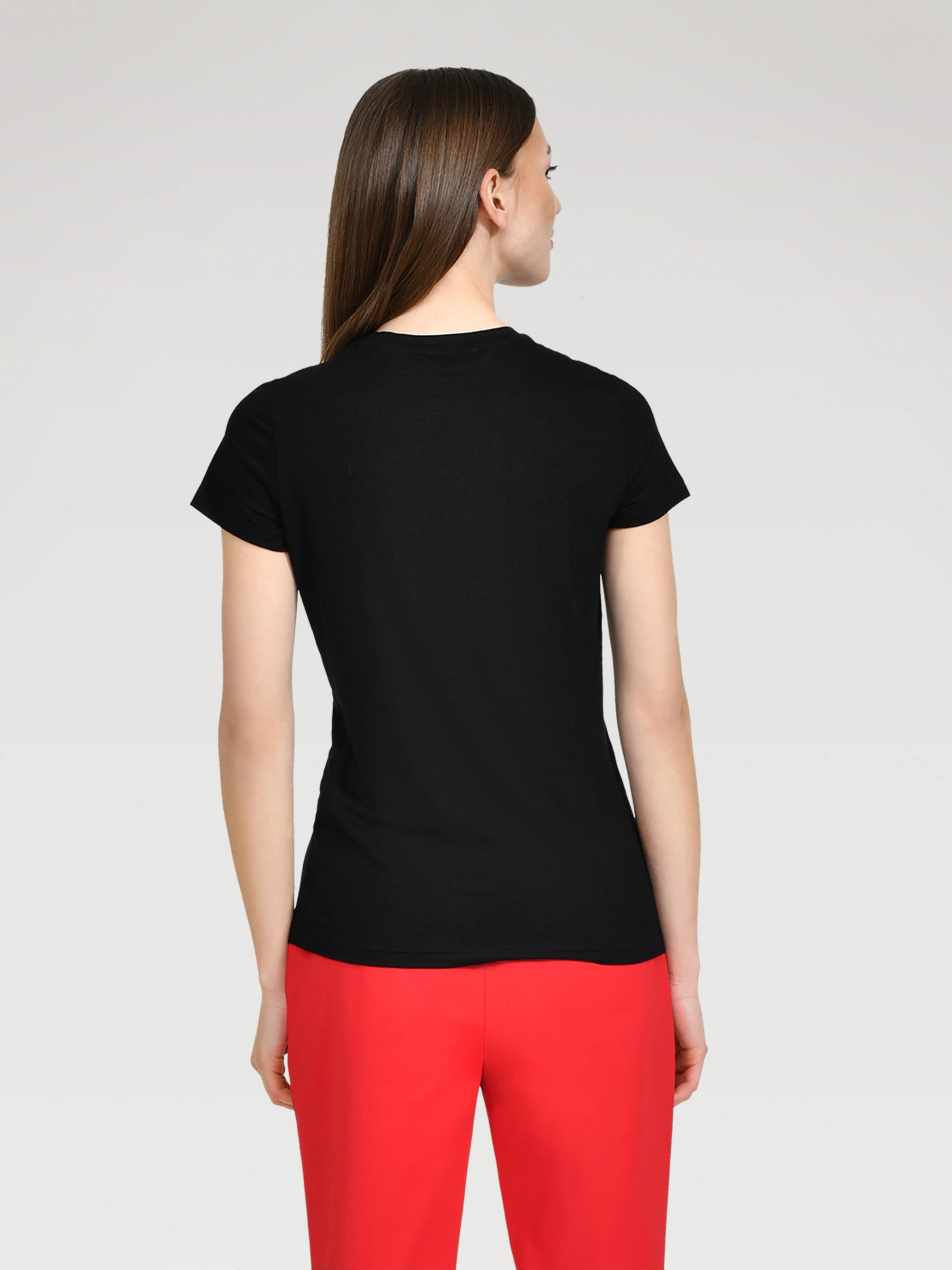 JERSEY CLASSIC T-SHIRT "FRANCA" IN BLACK