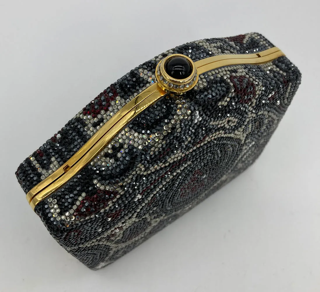 Judith Leiber Vintage Gray Paisley Minaudiere