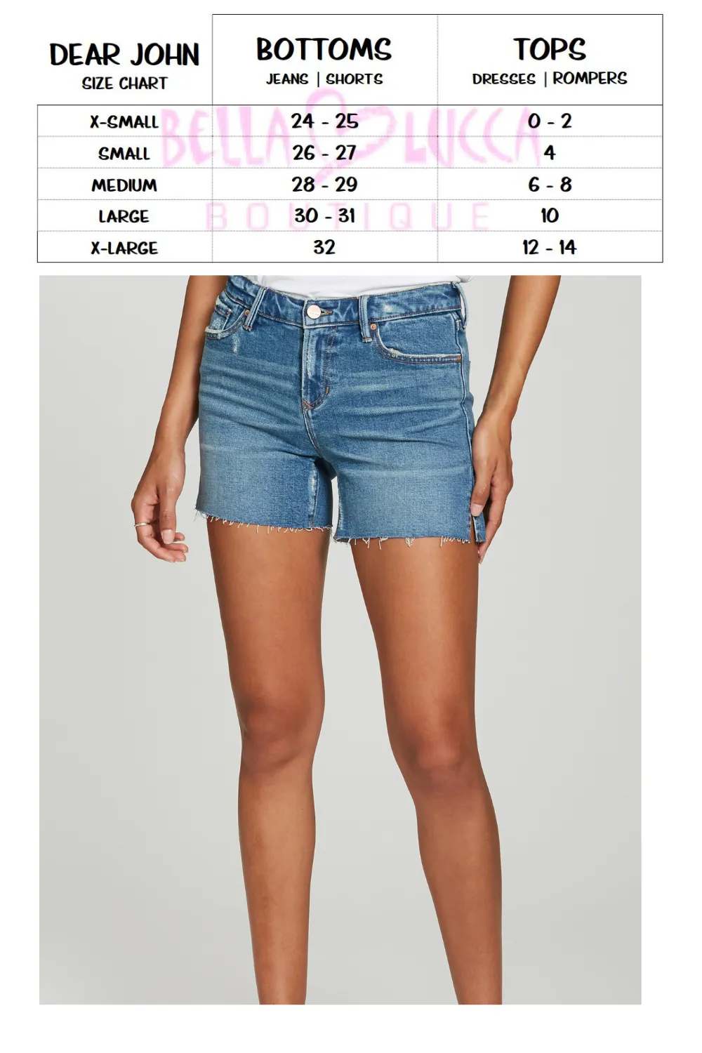 JULIAN HIGH RISE DENIM SHORTS