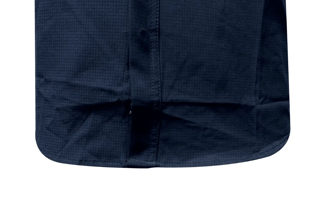 Kenneth Cole Men's Navy Shirt Black Lined Woven S/S Water Repellent (S05)