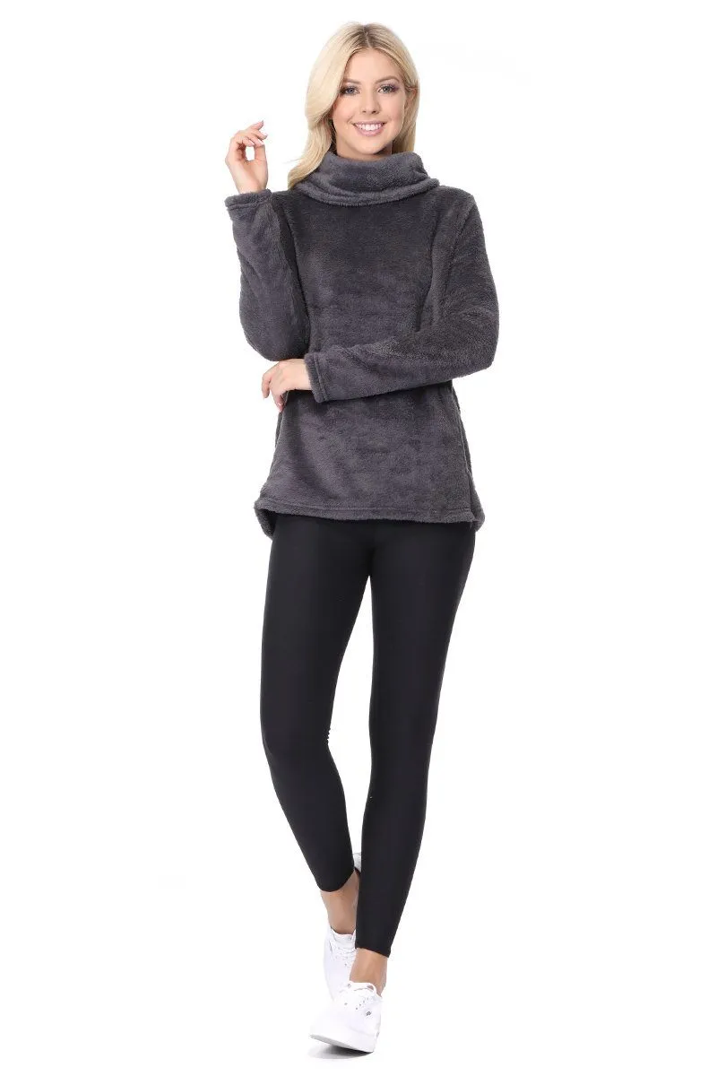 Kristy - Grey Funnel Hoodie w Pockets