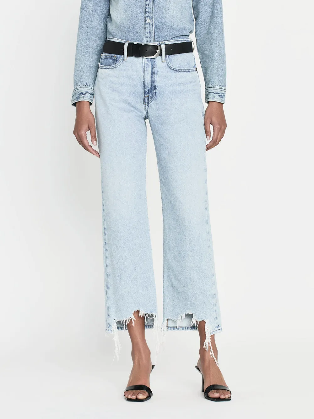 Le Jane Crop Bite Hem -- Fizz Indigo