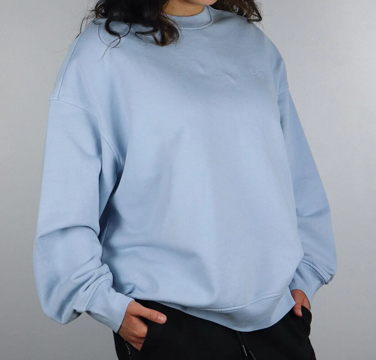 Levi's Women's Oversized Pastel Blue L/S Crewneck Sweater