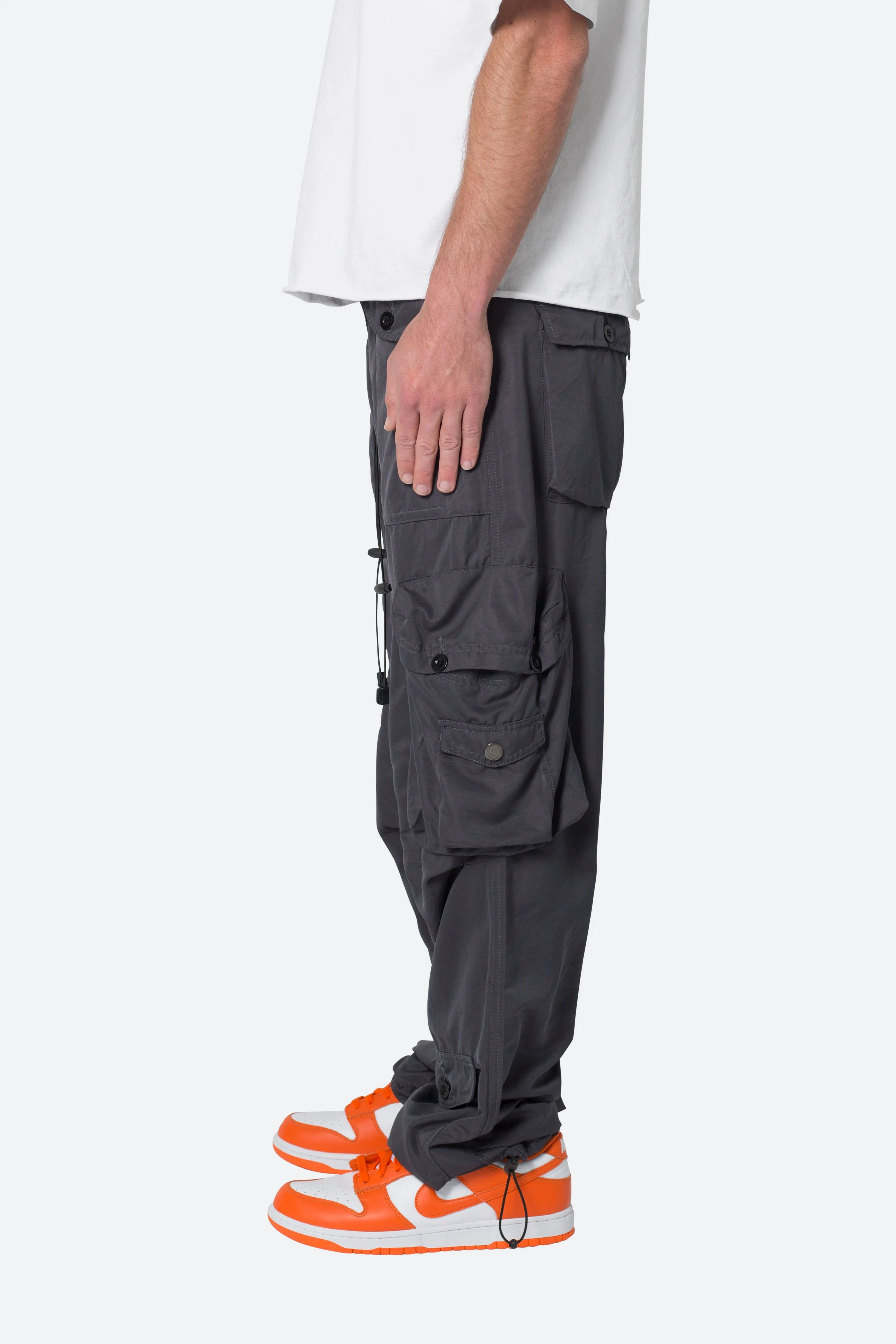 Lightweight Cinch Cargo Pants - Faded Black