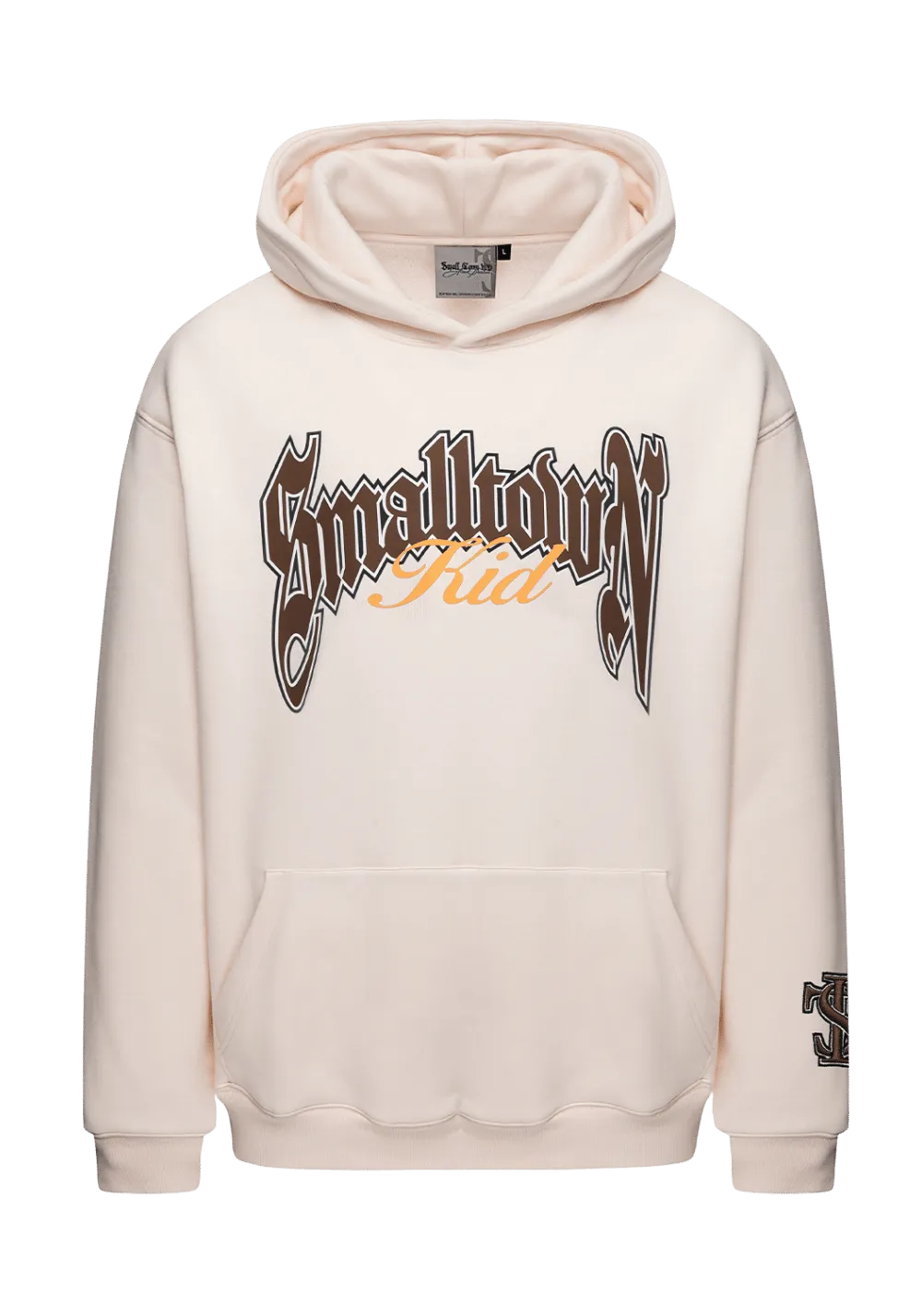 Logo Curved Print Hoodie