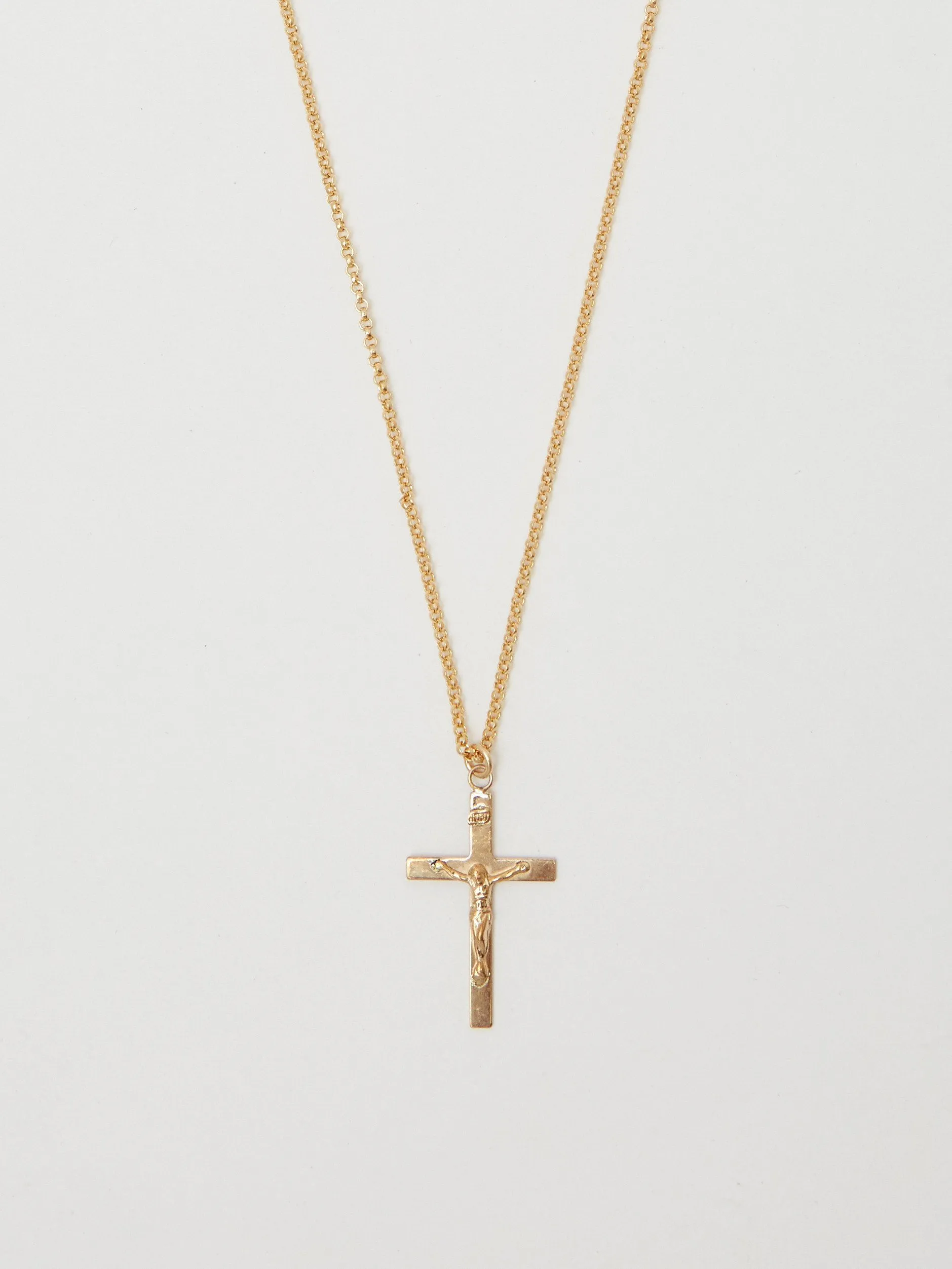 Long Roller Cross Necklace