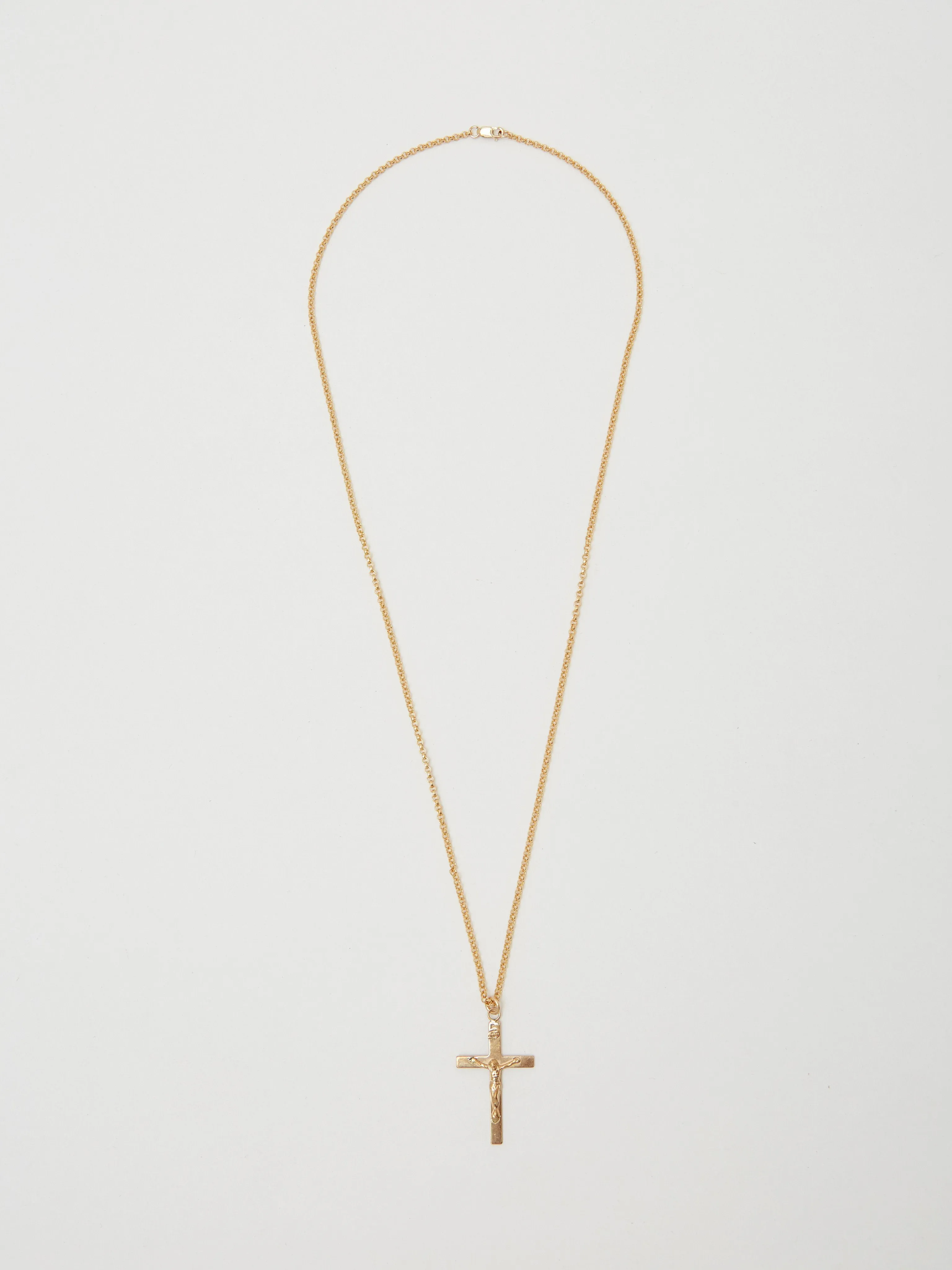 Long Roller Cross Necklace