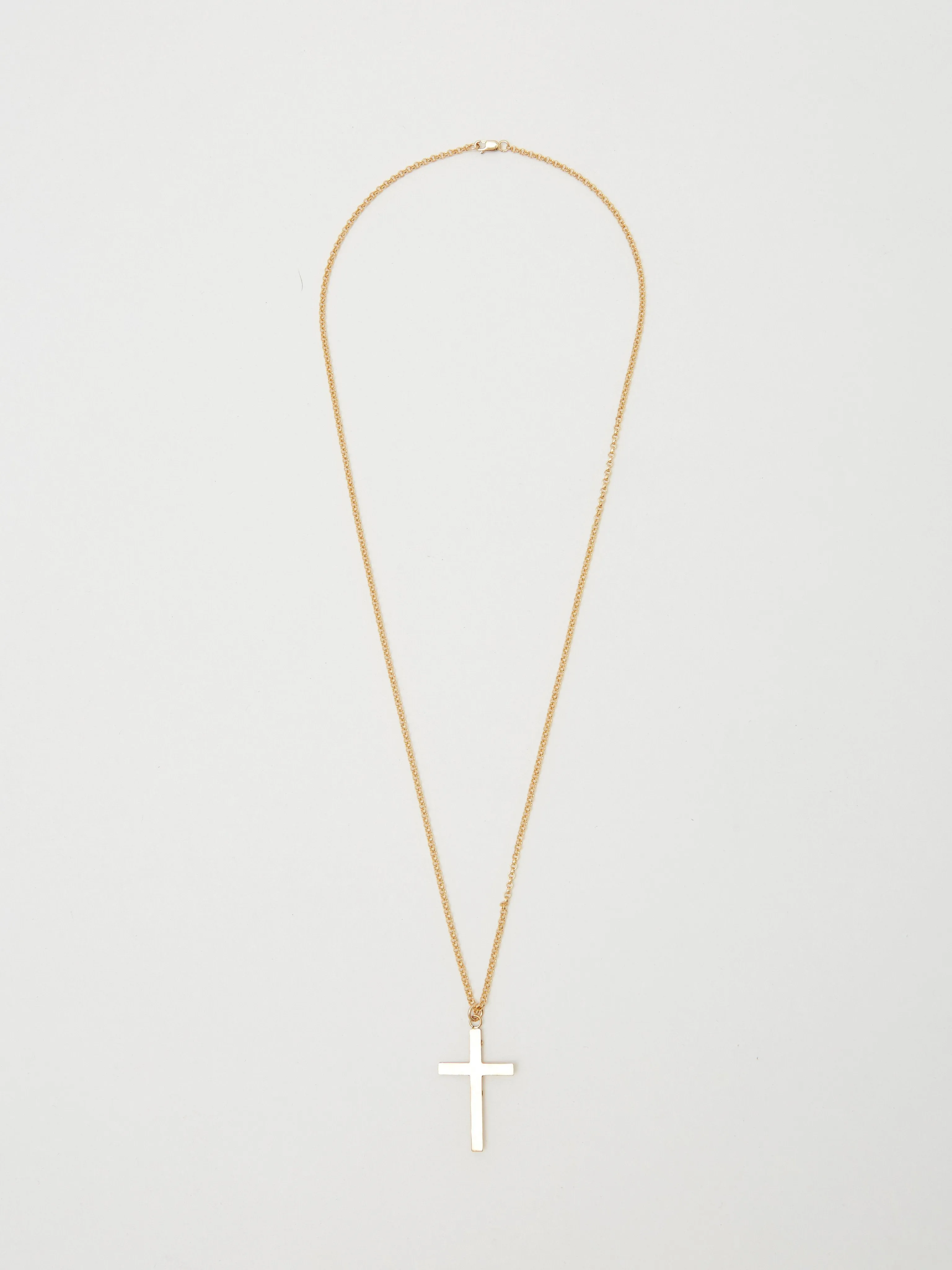 Long Roller Cross Necklace